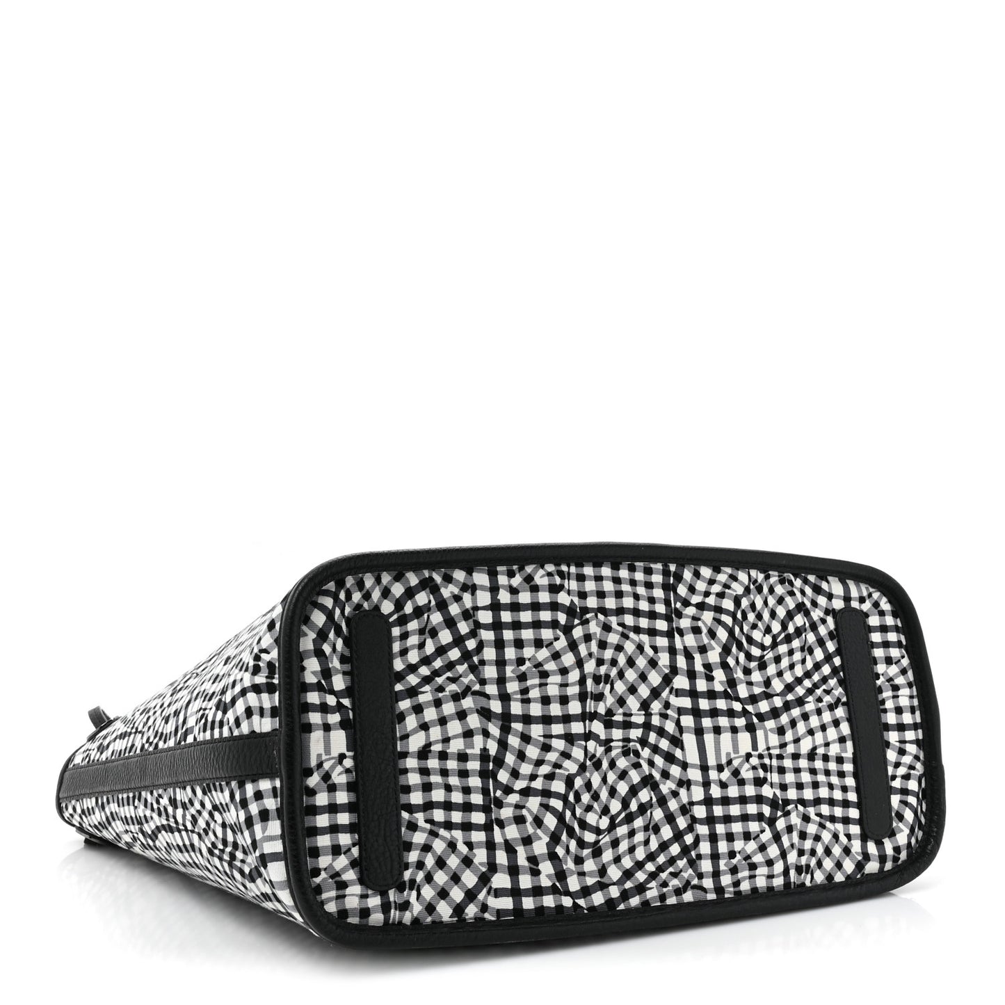Grained Calfskin Visetos Medium Liz Reversible Shopper Tote Black