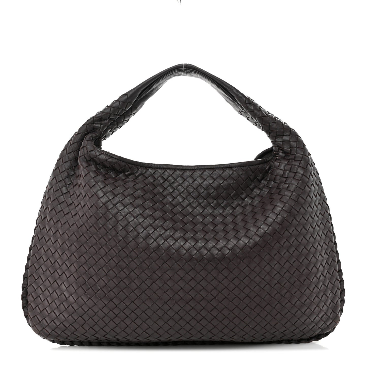 Nappa Intrecciato Large Veneta Hobo Aubergine