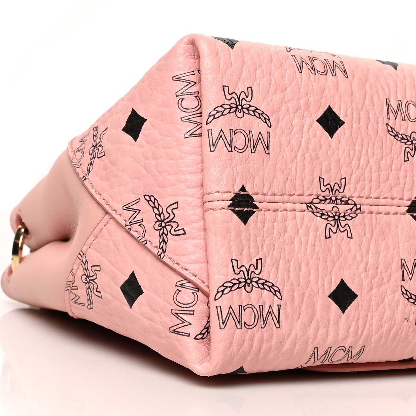 Calfskin Visetos Essential Flap Small Shoulder Bag Soft Pink
