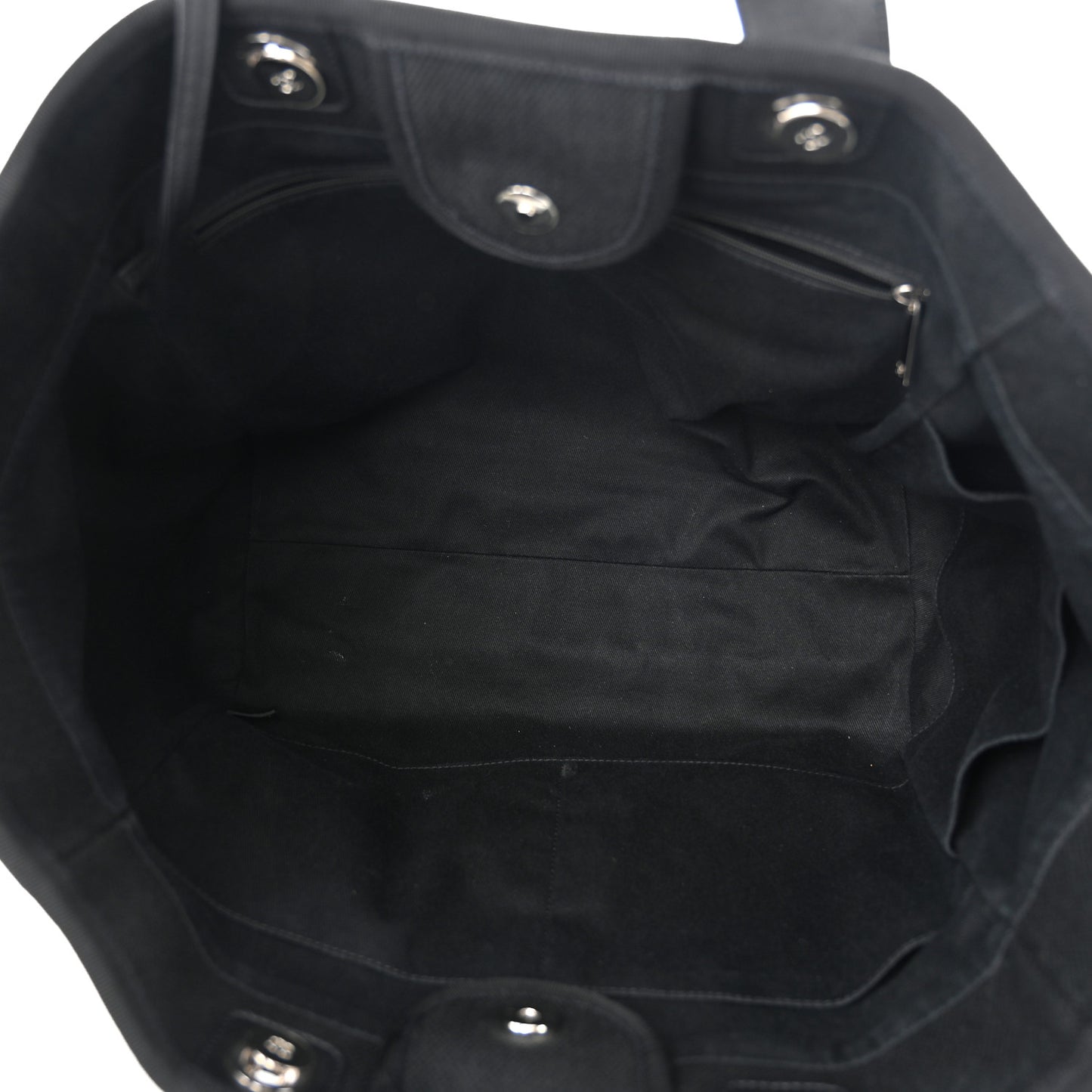 Canvas Pearl Medium Deauville Tote Black