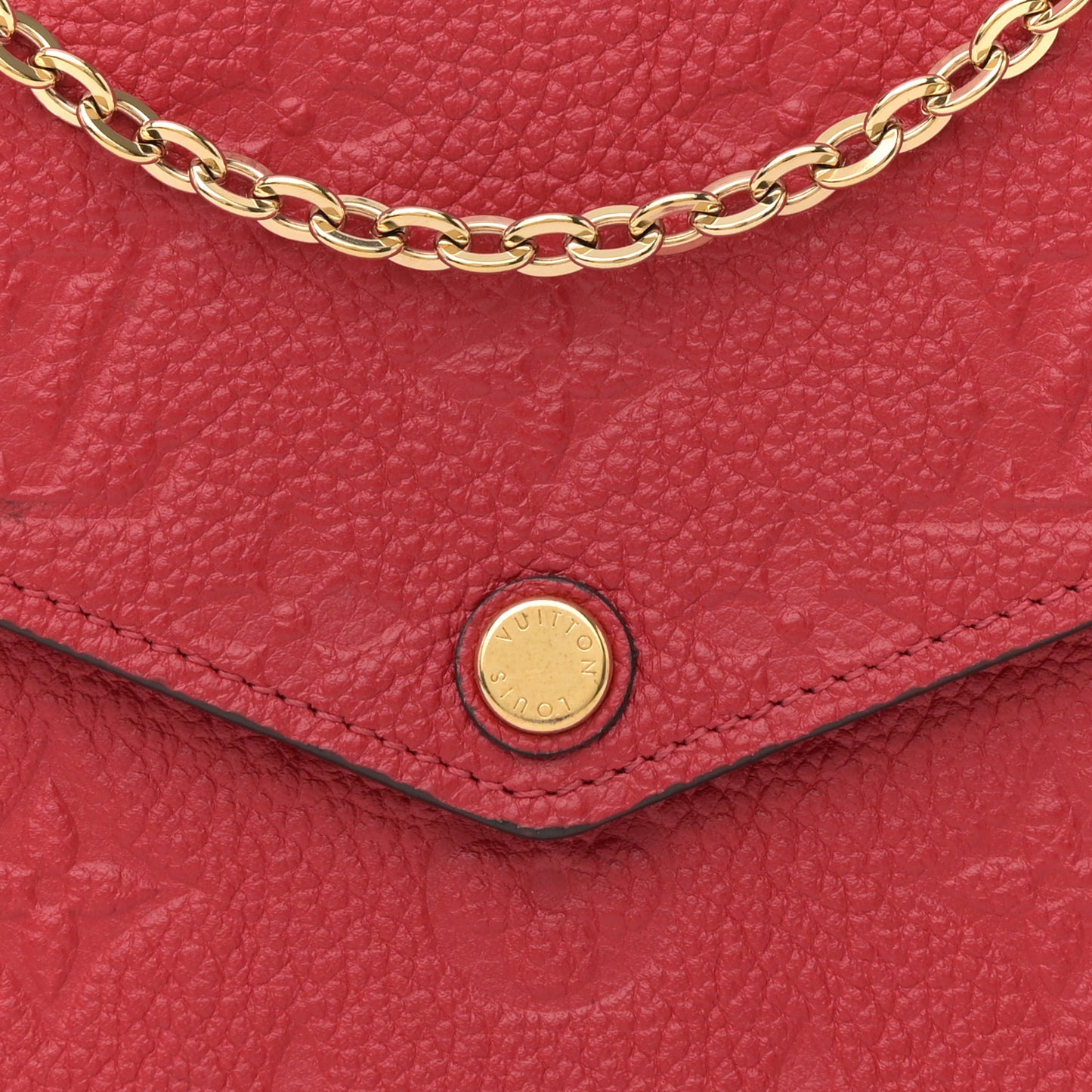 Empreinte Pochette Felicie Chain Wallet Scarlet