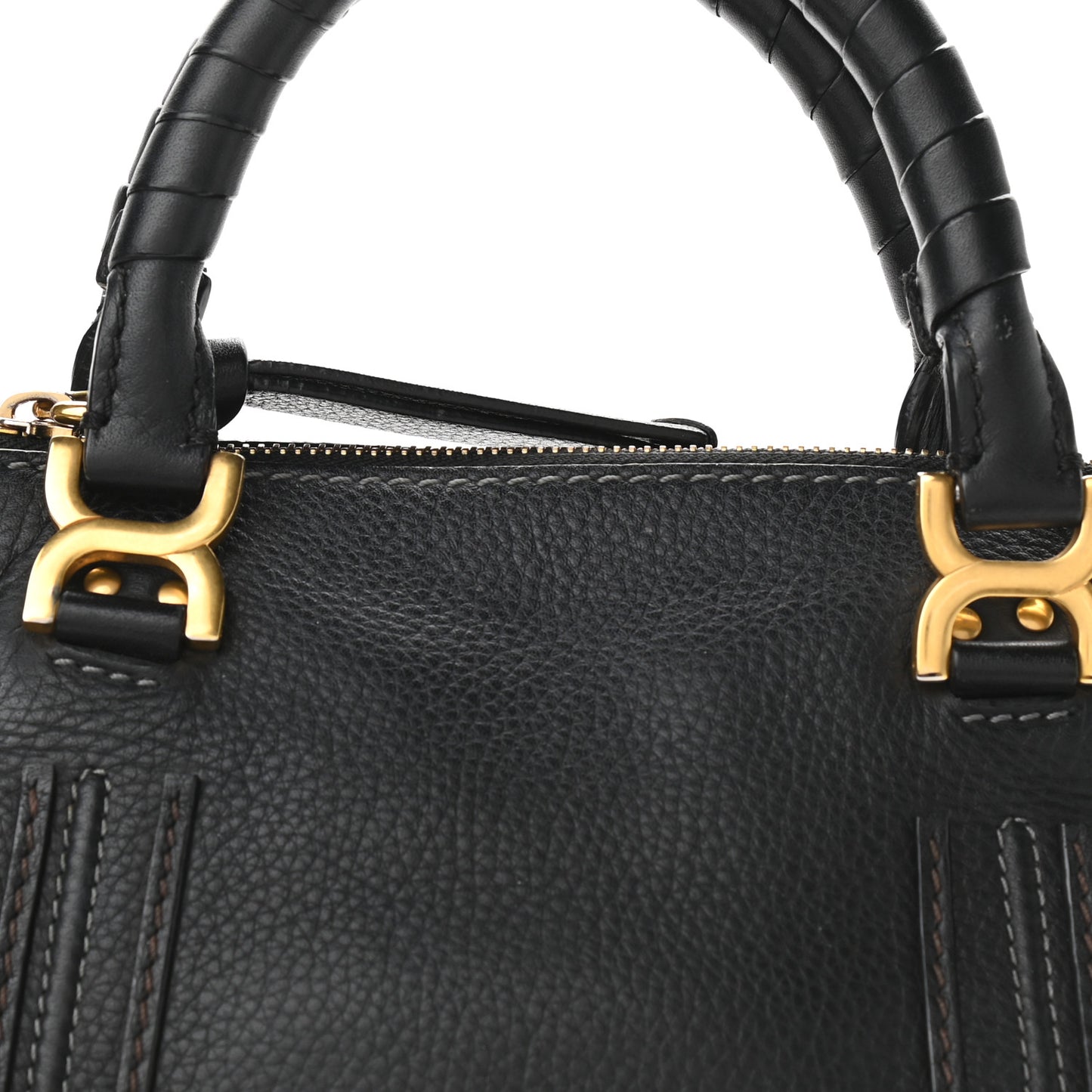 Calfskin Mini Marcie Satchel Black