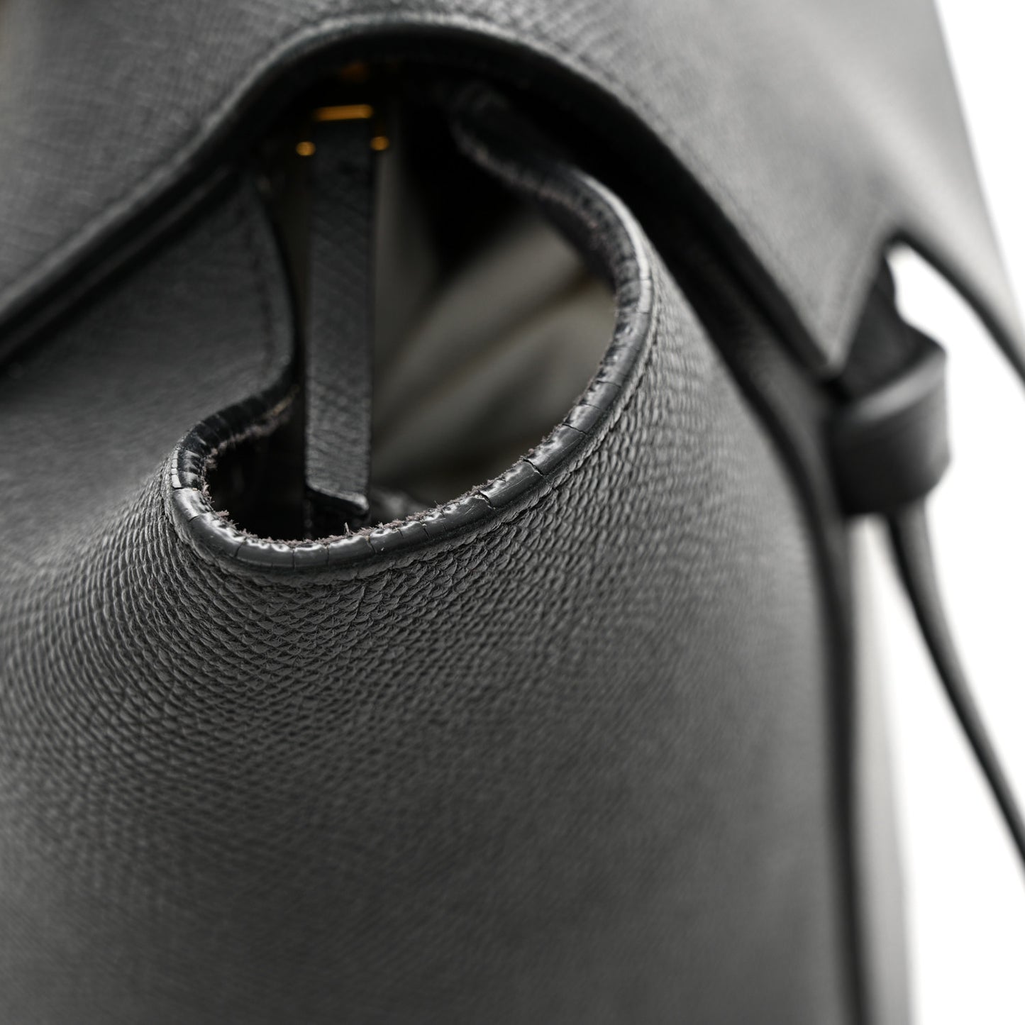 Grained Calfskin Mini Belt Bag Black