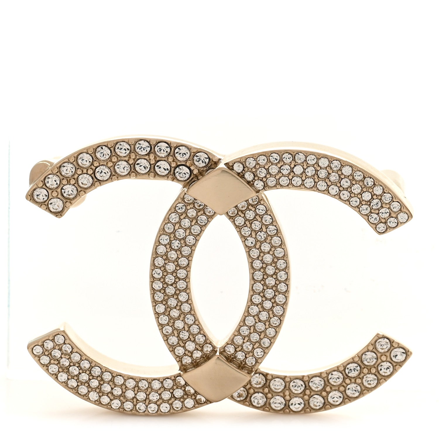 Chanel Crystal CC Brooch Gold 1857106 – FASHIONPHILE