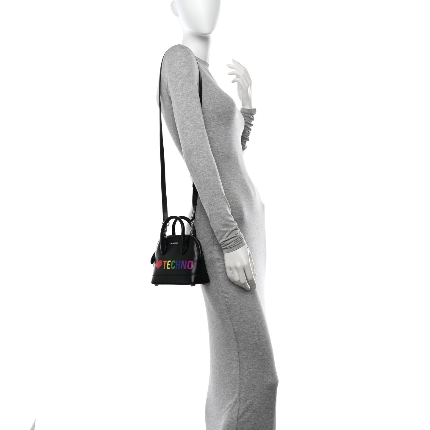 Calfskin I Love Techno XXS Ville Top Handle Bag Black Multicolor