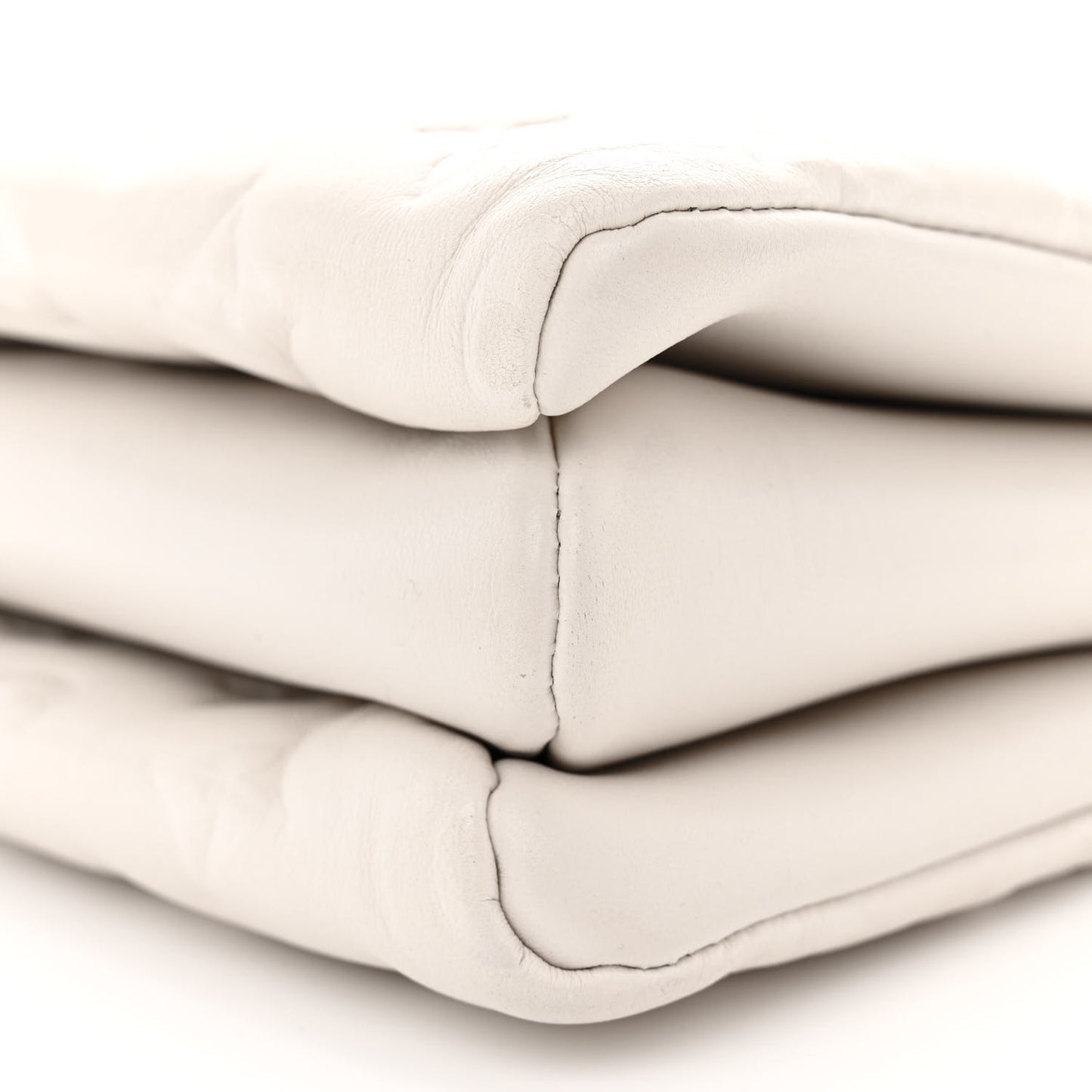 Lambskin Embossed Monogram Coussin PM Beige Cream