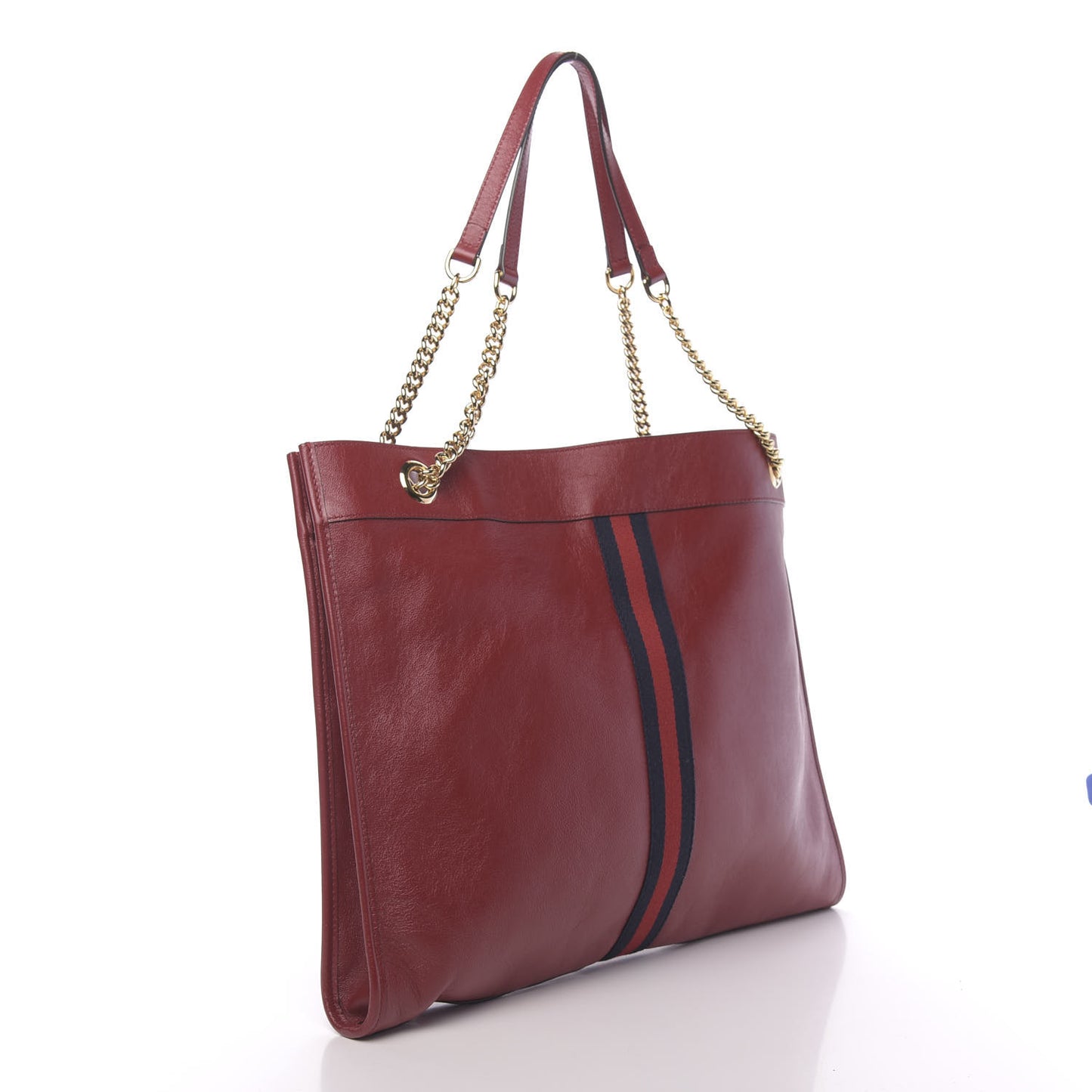 Calfskin Large Rajah Chain Tote Romantic Cherry