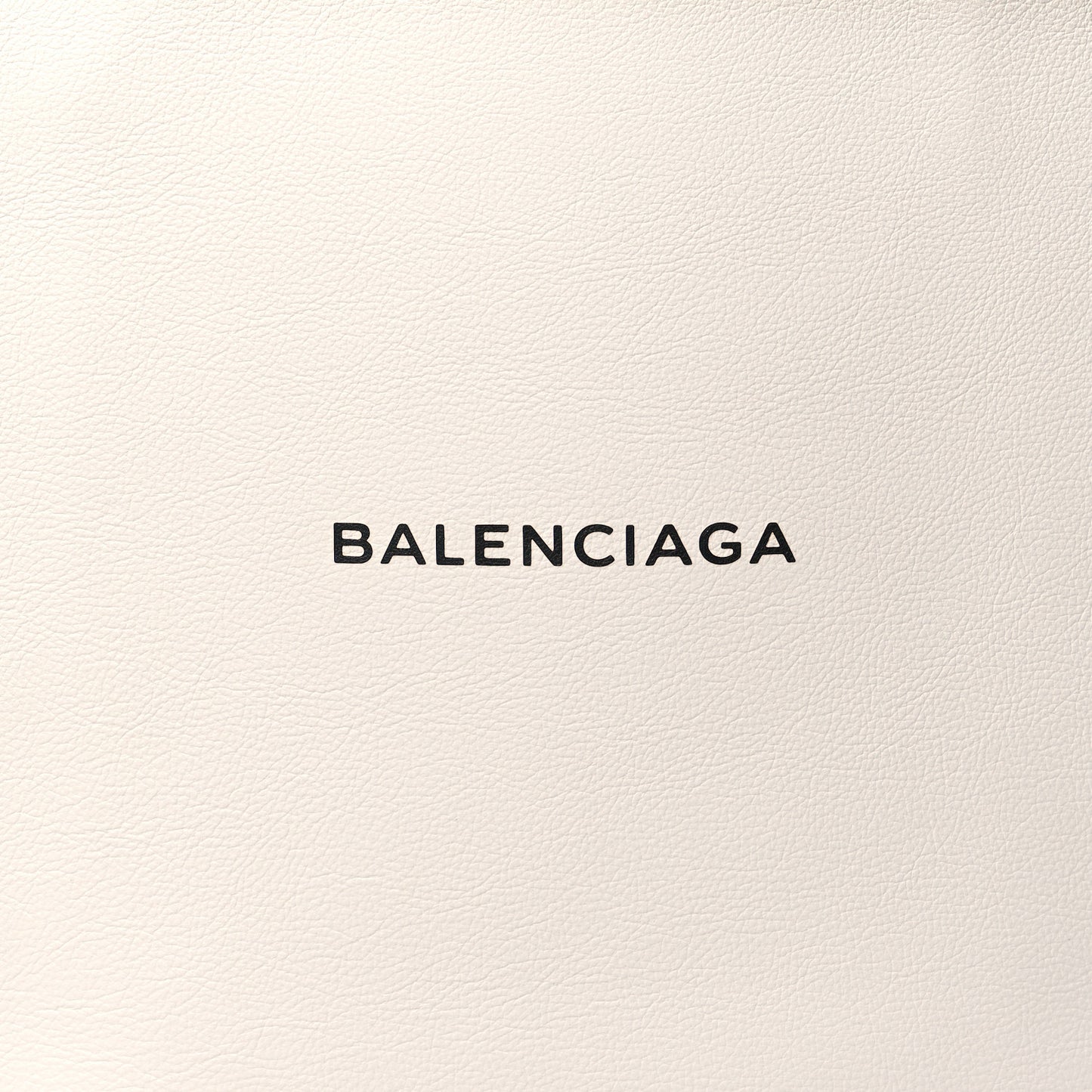 Calfskin Medium Logo North South Shopping Tote White