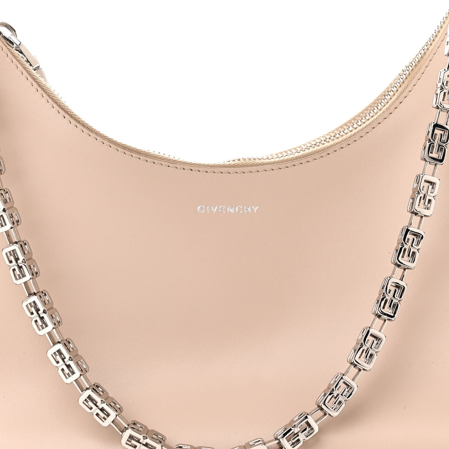 Givenchy Smooth Calfskin Small Moon Cut Out Shoulder Bag Dune 8 of 10