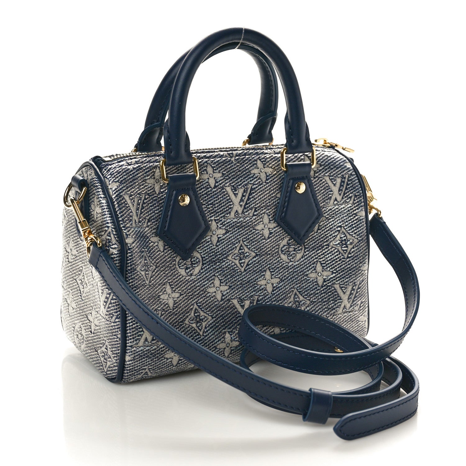 Louis Vuitton Monoglam Speedy Bandouliere 20 Blue 3 of 8