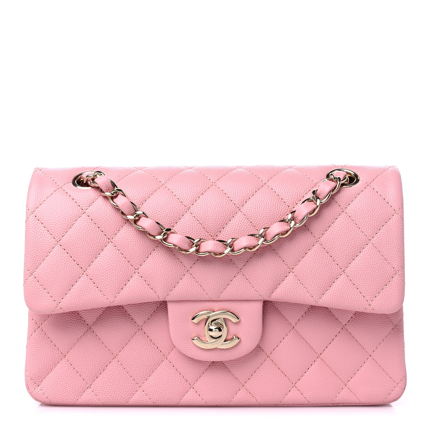 Chanel Caviar Quilted Small Double Flap Pink 1 of 9