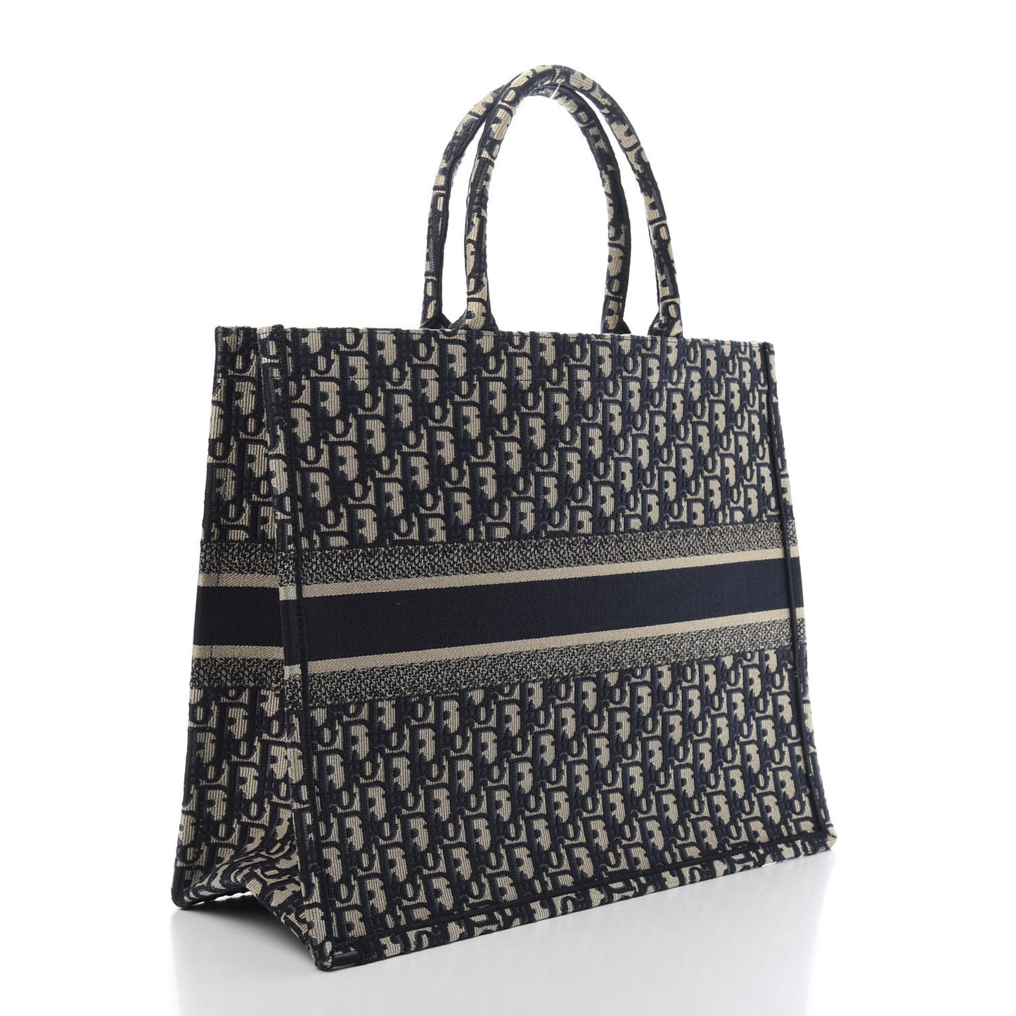 Oblique Book Tote Blue Multicolor