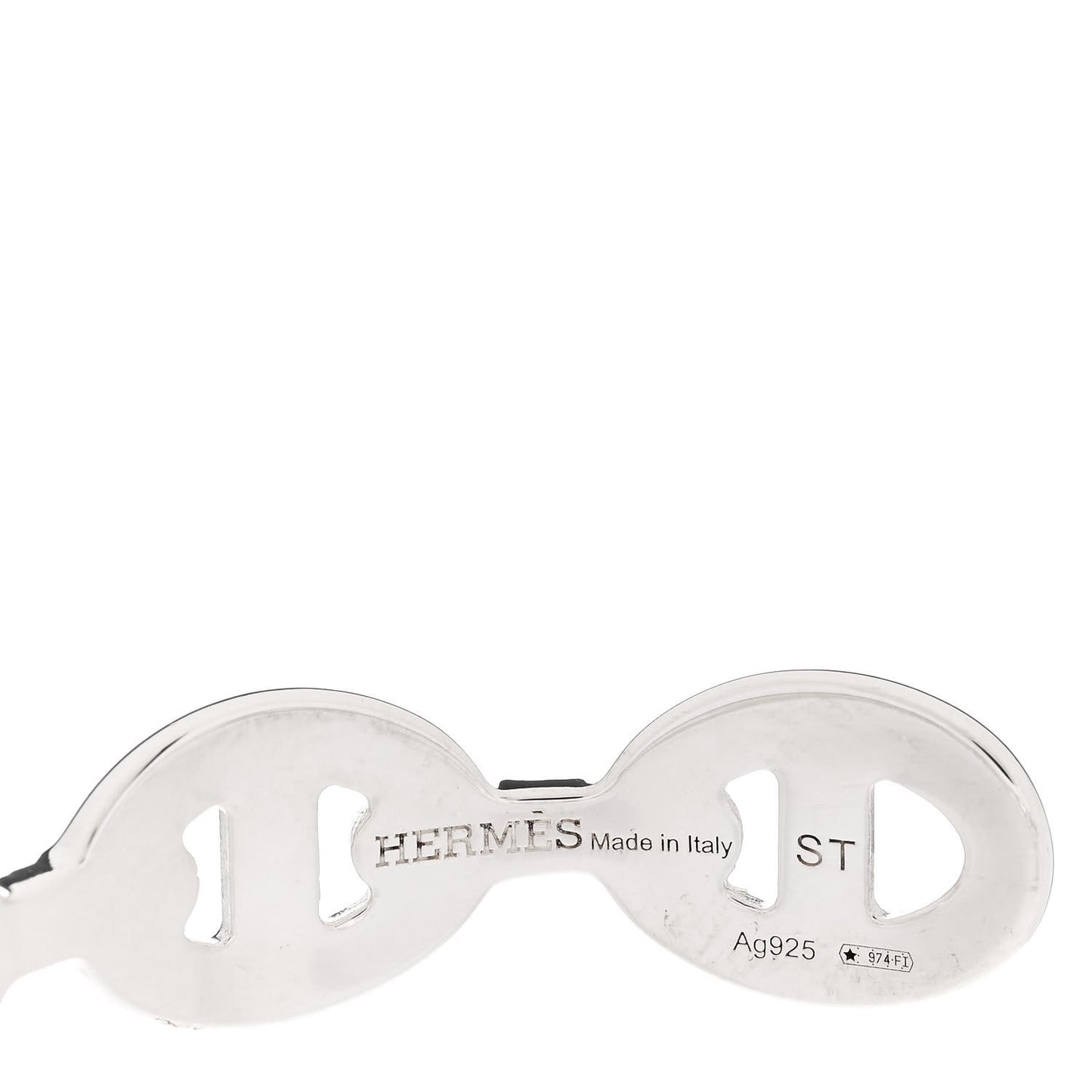 Sterling Silver MM Chaine d'Ancre Enchainee Cuff Bracelet ST