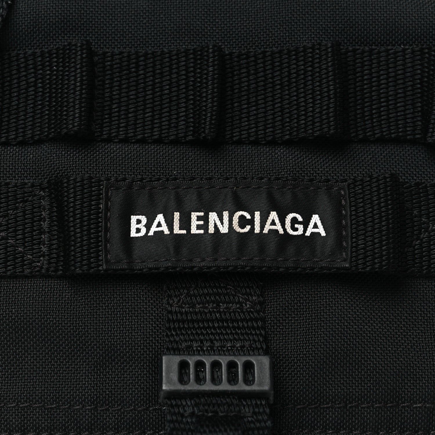 Balenciaga Nylon Logo Embroidered Army Messenger Bag Black 7 of 9