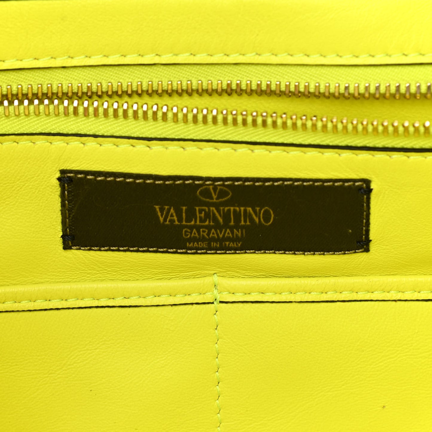 Nappa Canvas Camouflage Medium Rockstud Tote Green Fluo Yellow