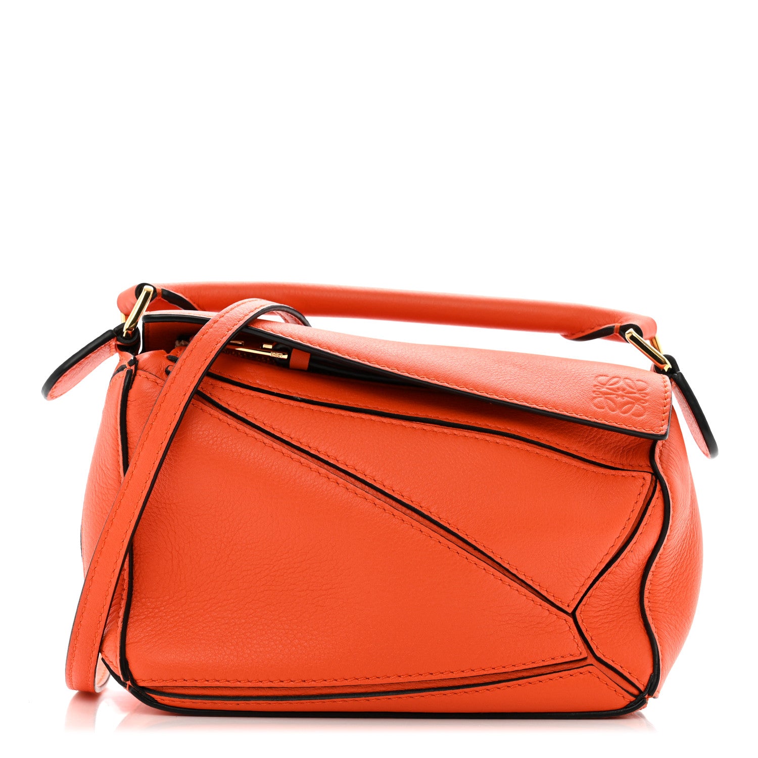 Loewe Calfskin Mini Puzzle Bag Orange 1690704 – FASHIONPHILE
