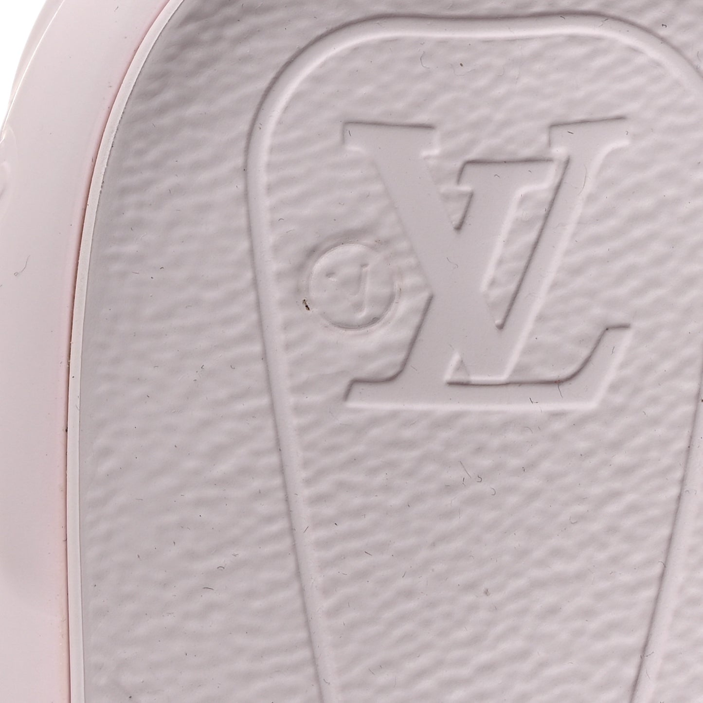 Rubber Monogram Embossed Pool 55 Flat Comfort Mule 38 Rose Clair