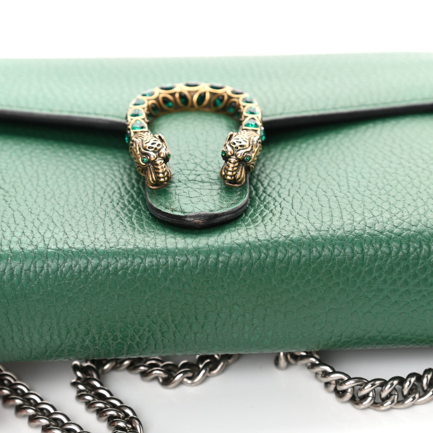 Calfskin Mini Dionysus Chain Wallet Emerald