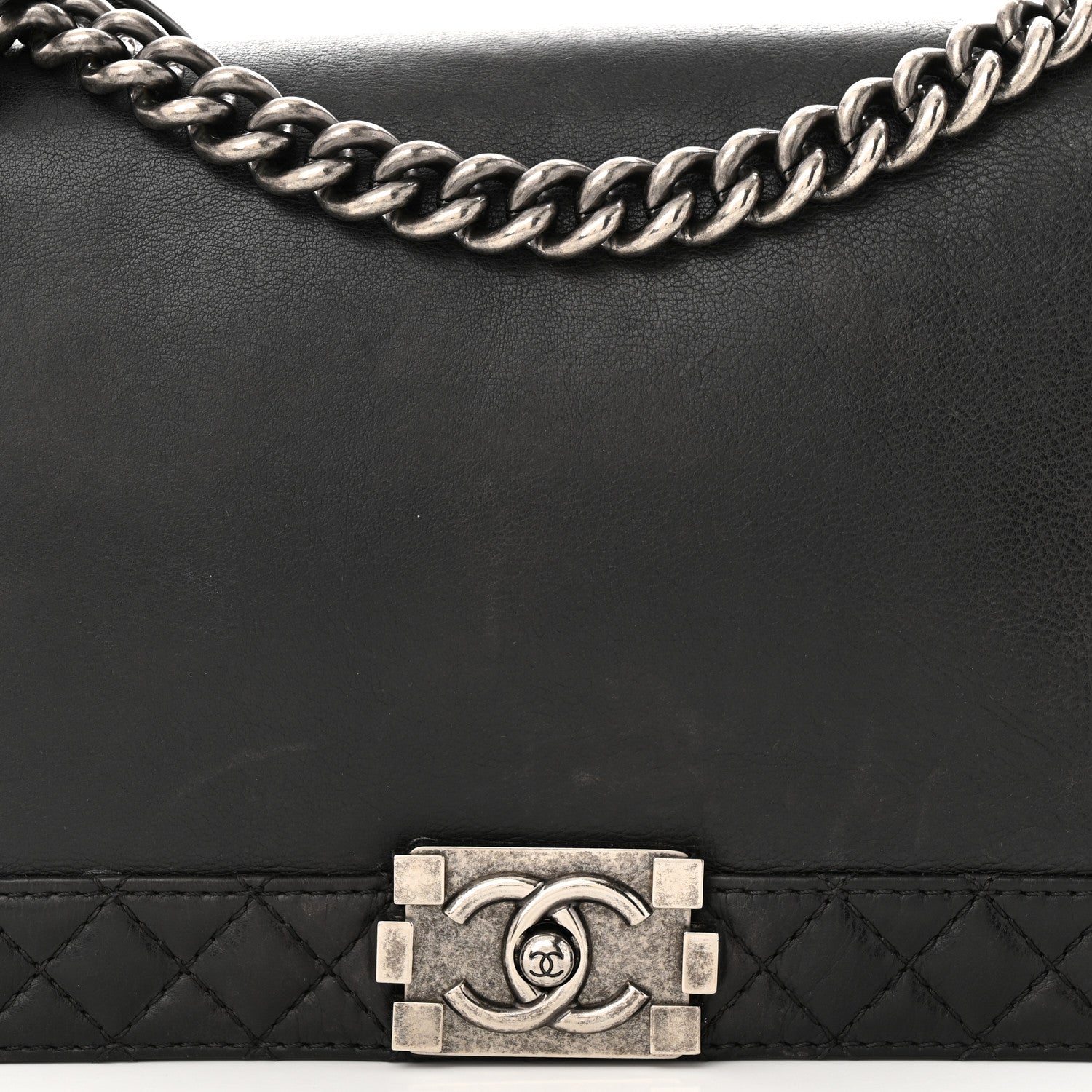 Chanel Calfskin New Medium Boy Reverso Flap Black 8 of 12