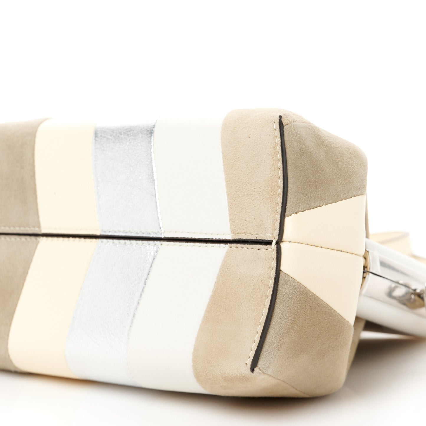 Nappa Suede Striped Inlay Small Fendi First Multicolor
