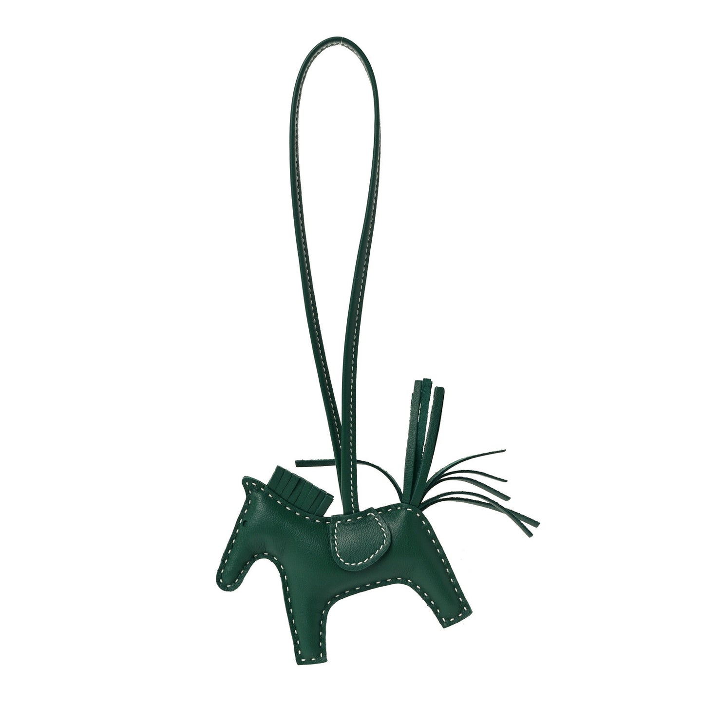 Milo Lambskin Grigri Rodeo Horse Bag Charm PM Vert Moyen