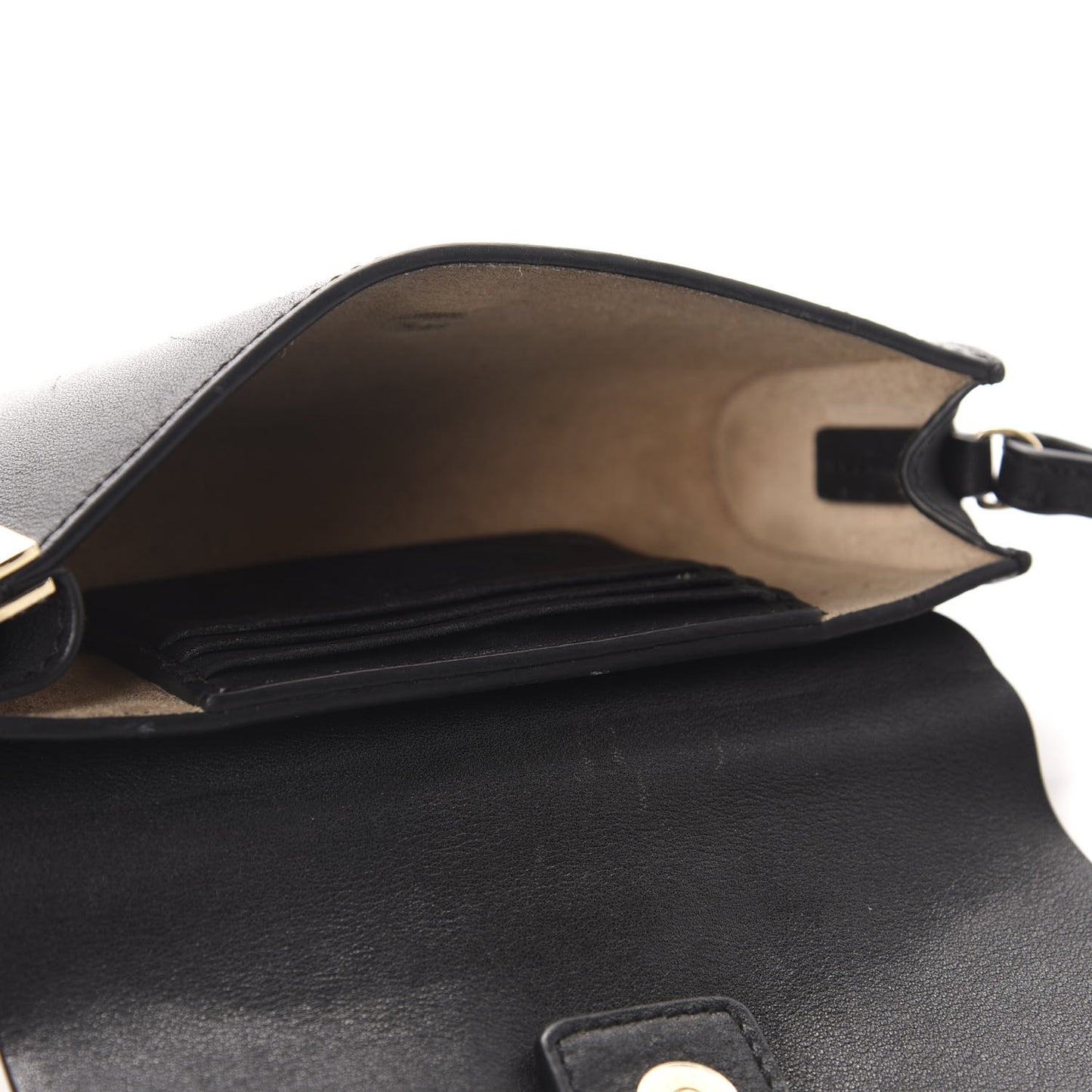 Suede Calfskin Mini Faye Shoulder Bag Black