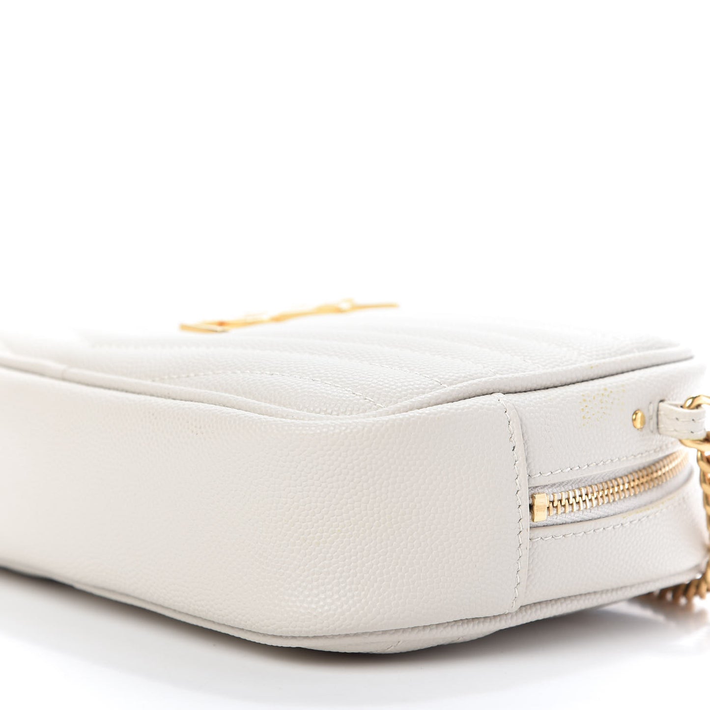 Grain De Poudre Matelasse Monogram Mini Lou Camera Bag Crema Soft
