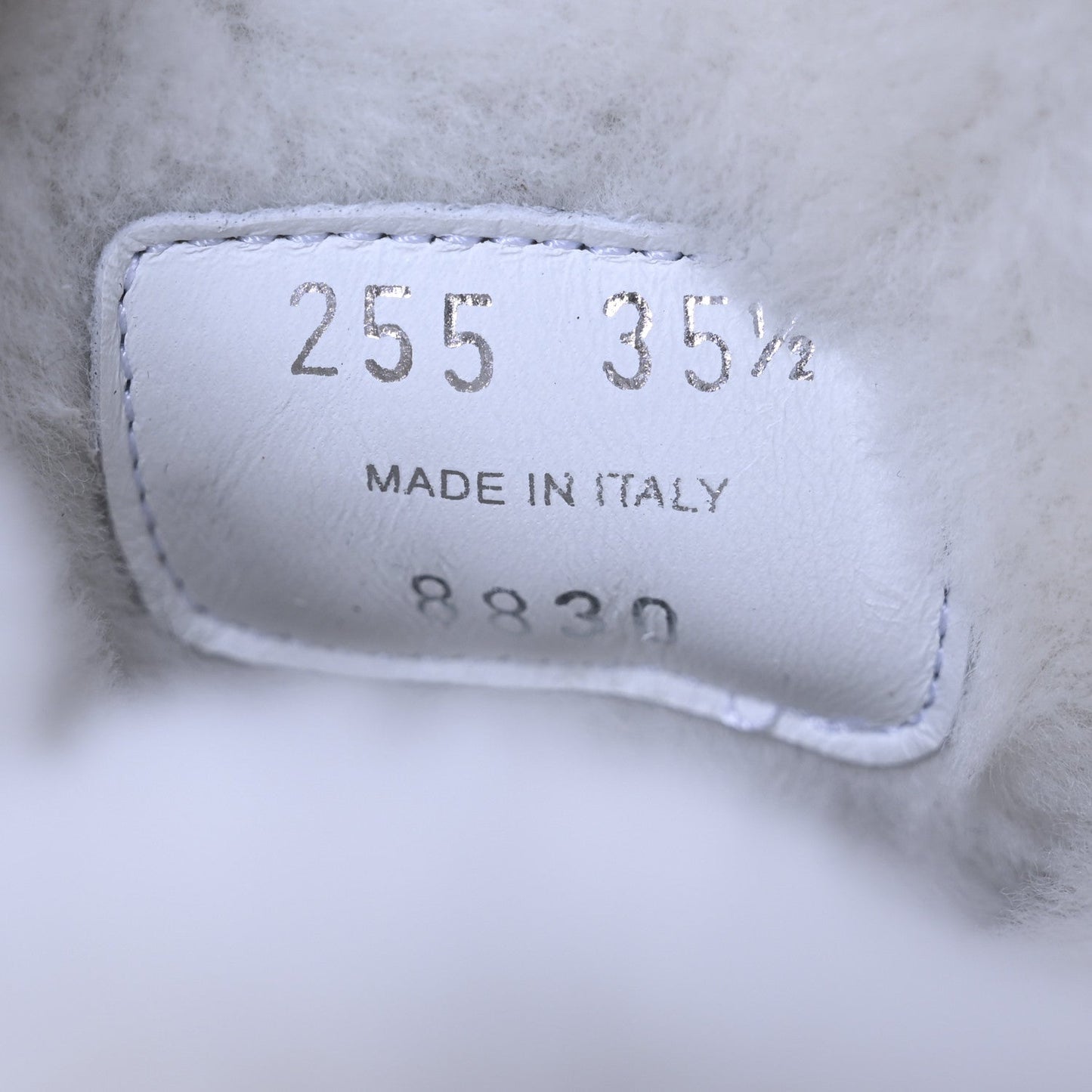 Spazzolato Rois Nylon Shearling Metal Triangle Logo Monolith Pouch Pocket 55mm Boots 35.5 White