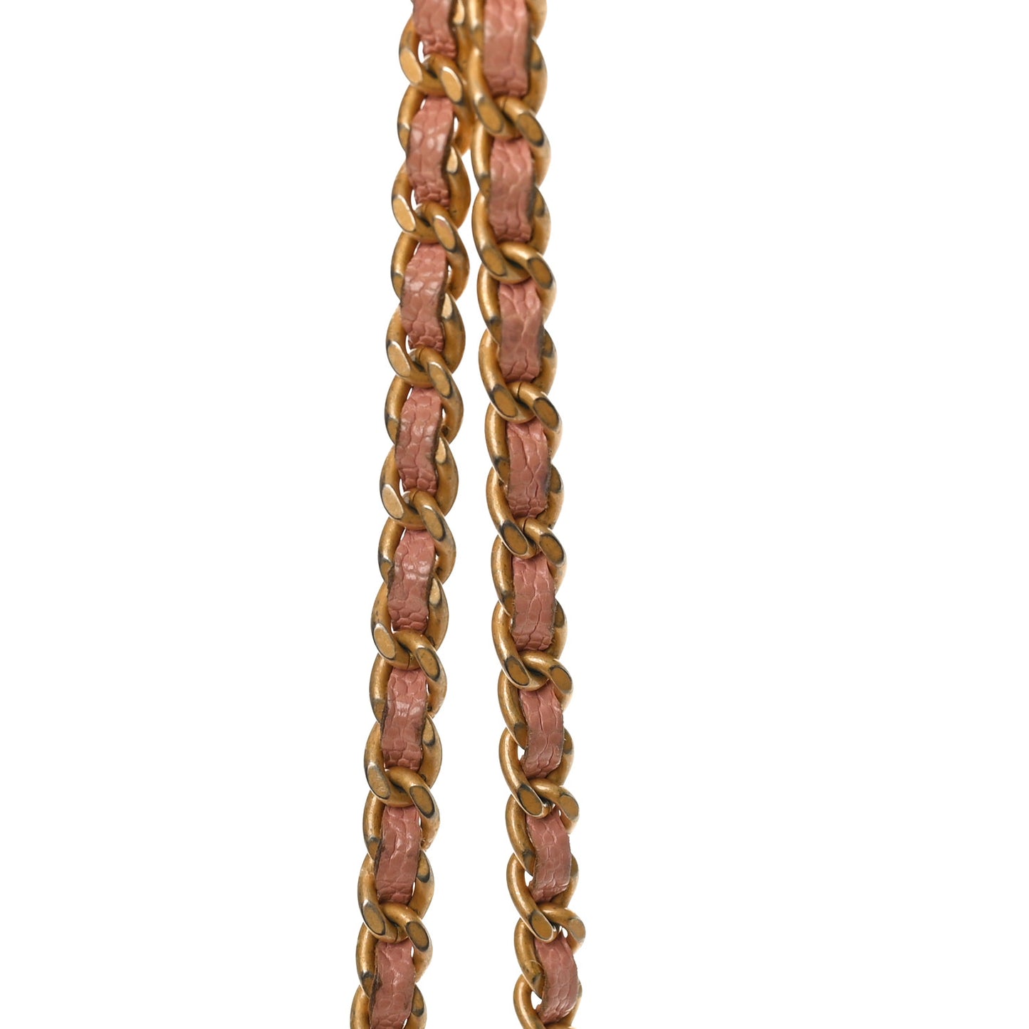 Iridescent Caviar Quilted Boy Wallet On Chain WOC Pink