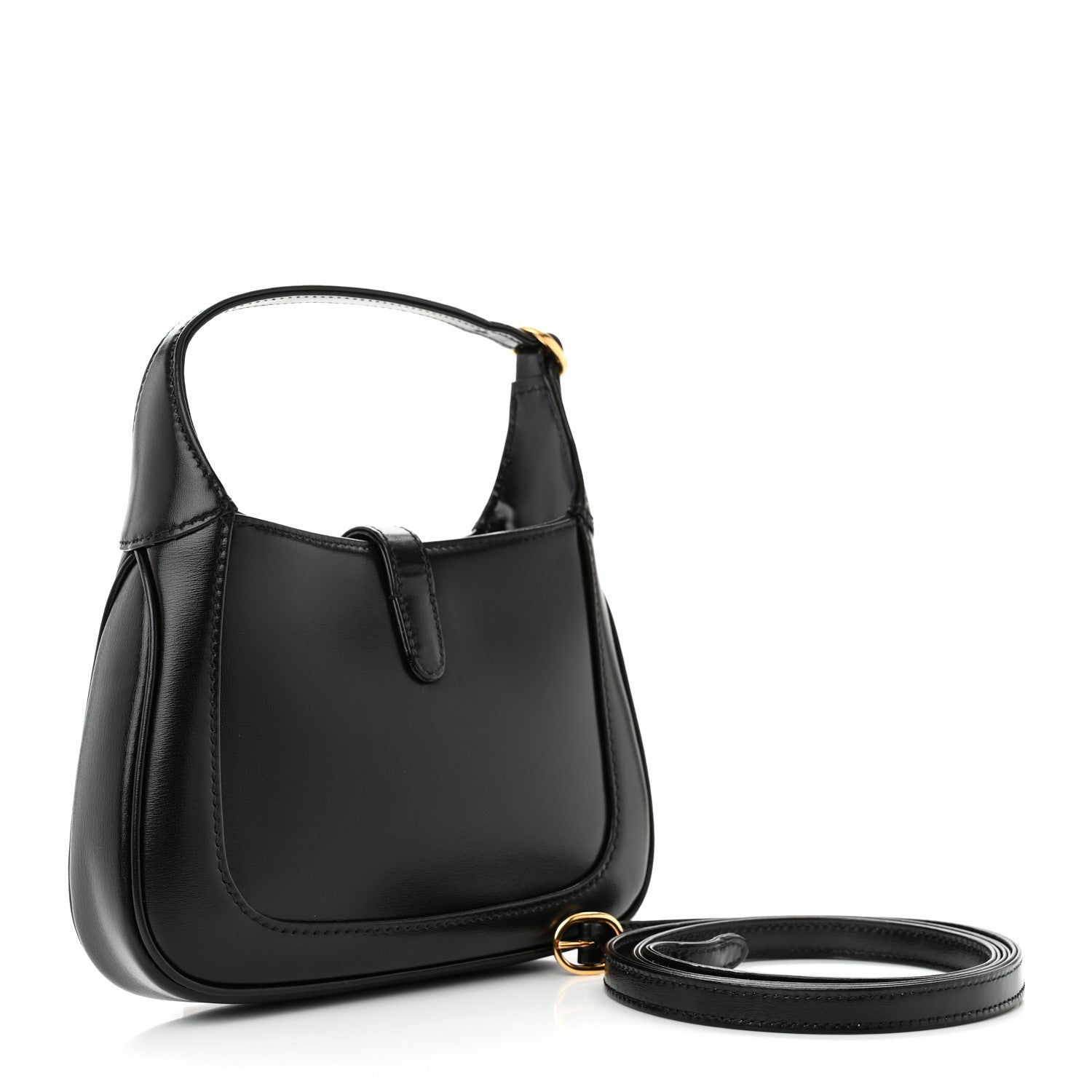Gucci Boarded Dyana Lux Calfskin Mini Jackie 1961 Hobo Black 3 of 12