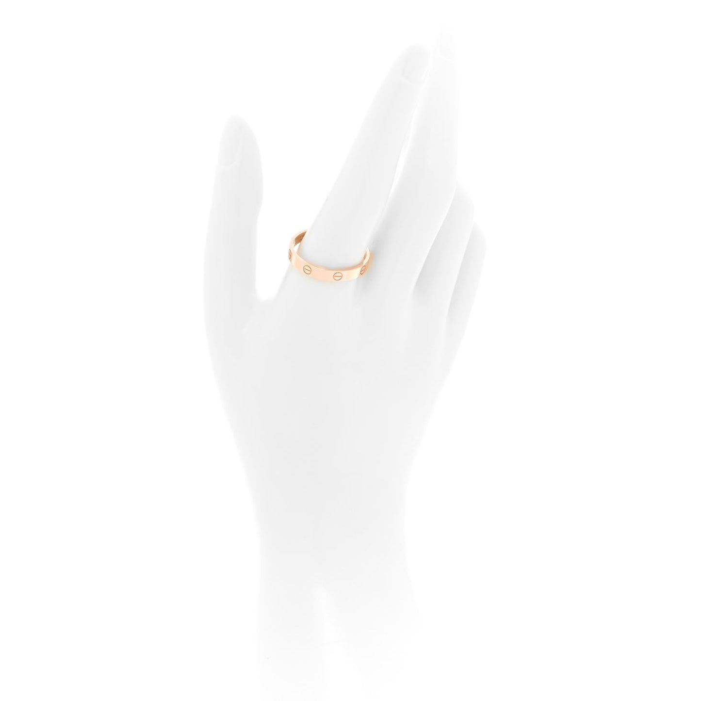 18K Pink Gold 3.5mm LOVE Wedding Band Ring 68 12.25