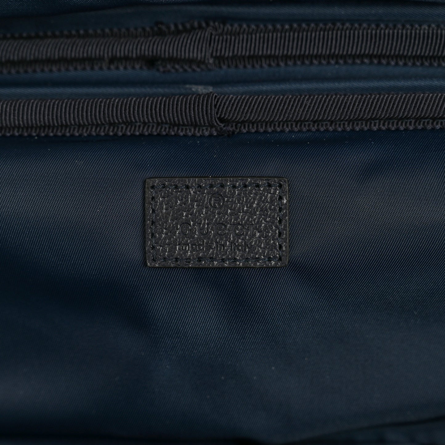 GG Supreme Monogram Textured Dollar Calfskin Web Savoy Cabin Plus Trolley Beige Blue