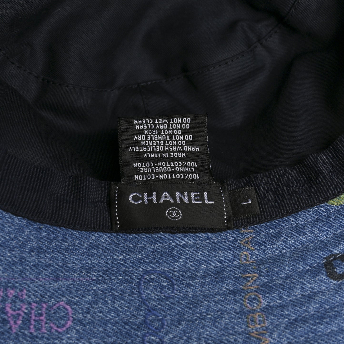 Denim Mood Cloche Bucket Hat L Blue