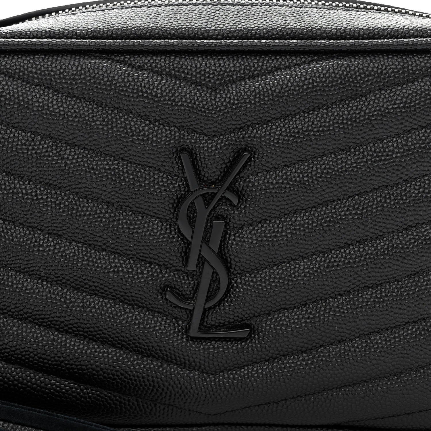 Saint Laurent Grain De Poudre Matelasse Monochrome Monogram Mini Lou Camera Bag Black 8 of 10