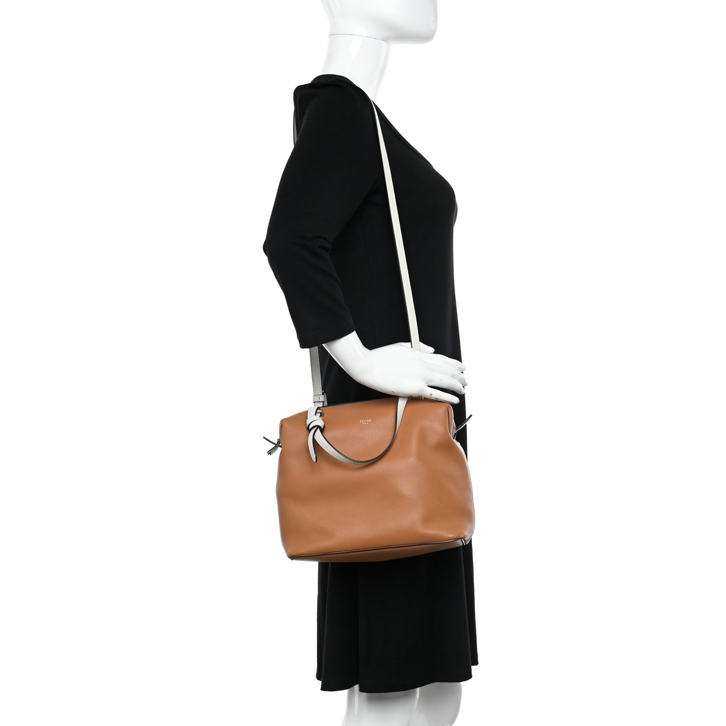 Lambskin Small Soft Cube Satchel Light Tan