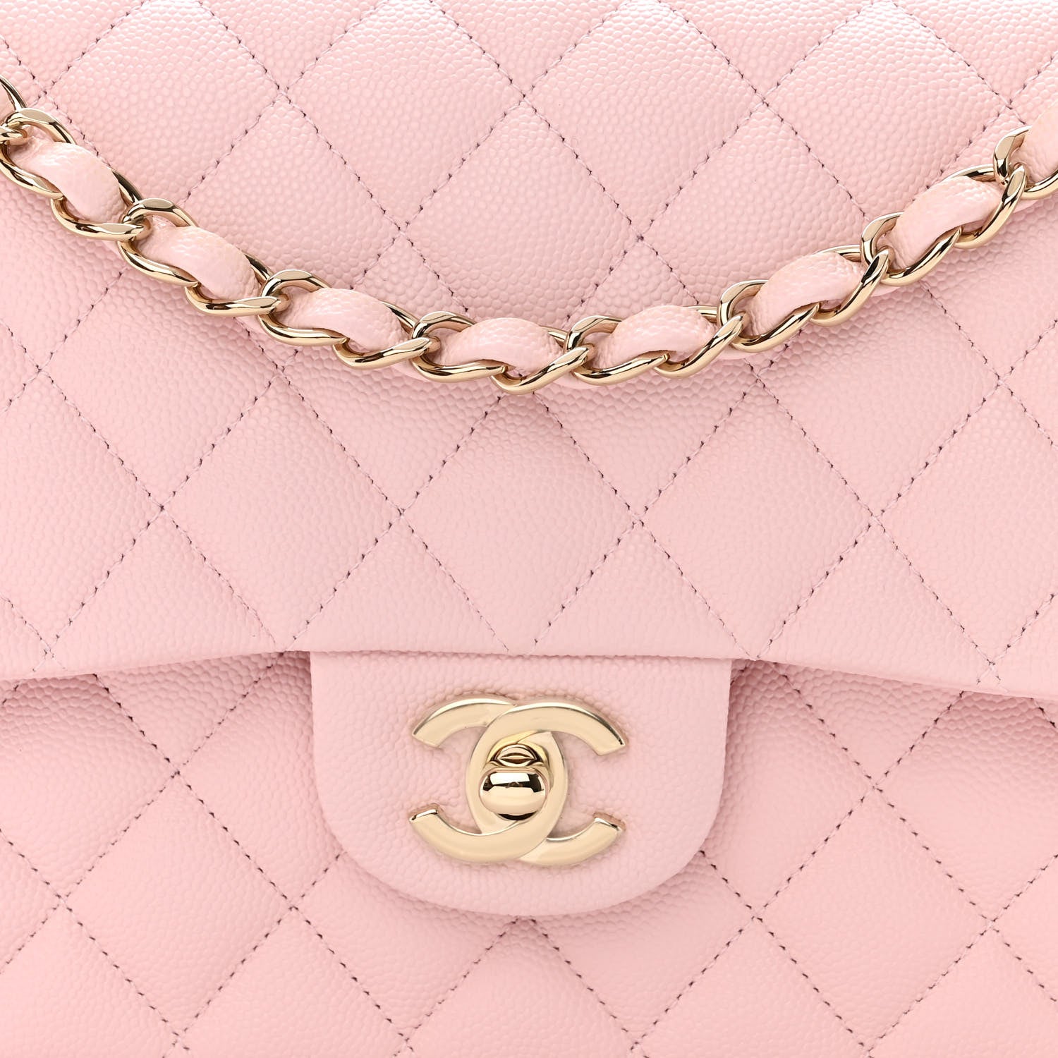 Chanel Caviar Quilted Medium Double Flap Light Pink 8 of 12