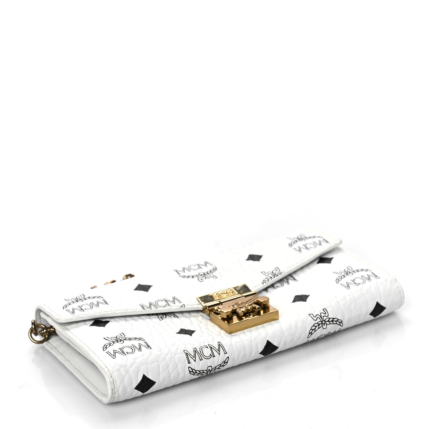 Visetos Large Patricia Wallet On Chain White