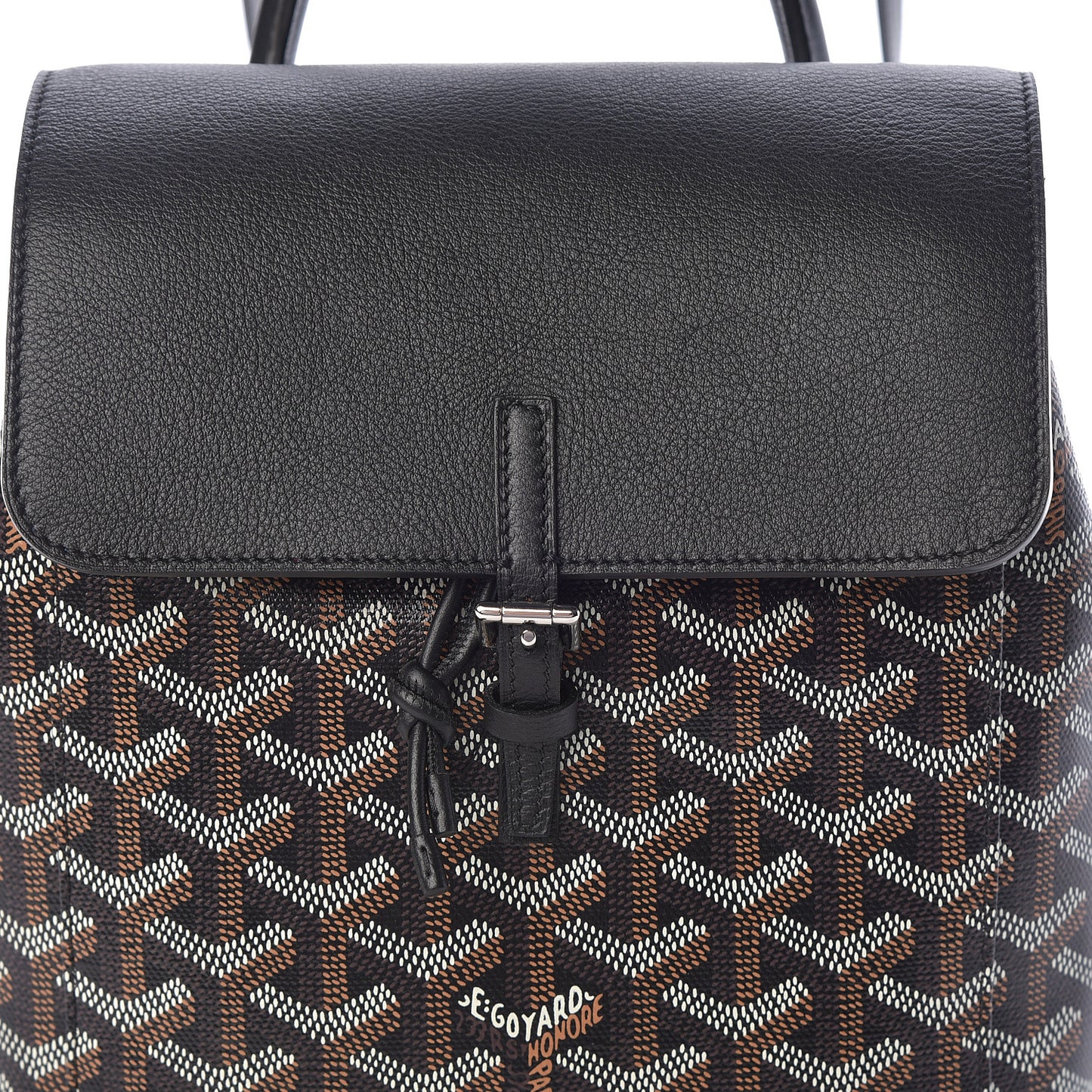 Goyardine Calfskin Mini Alpin Backpack Black