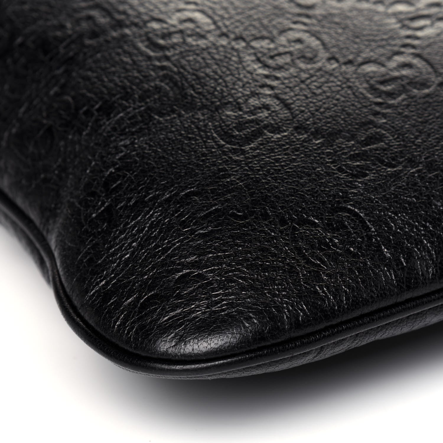 Gucci Guccissima Flat Messenger Bag Dark Brown 8 of 13