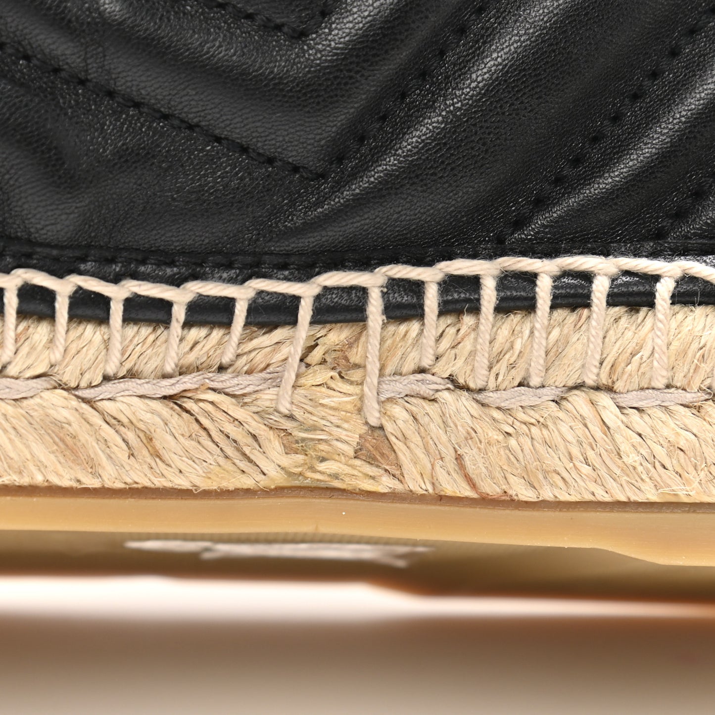 Nappa Matelasse Mens GG Marmont Espadrilles 11 Black