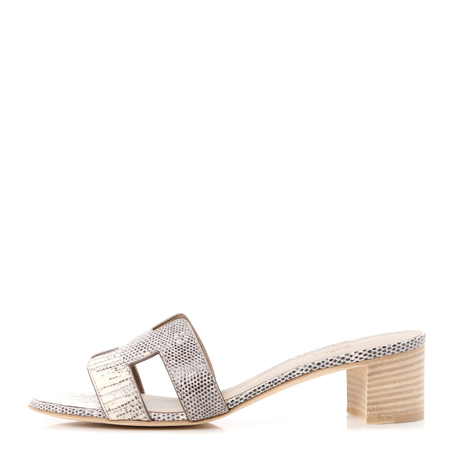 Hermes Lizard Oasis Sandals 37.5 Ombre 1487117 – FASHIONPHILE