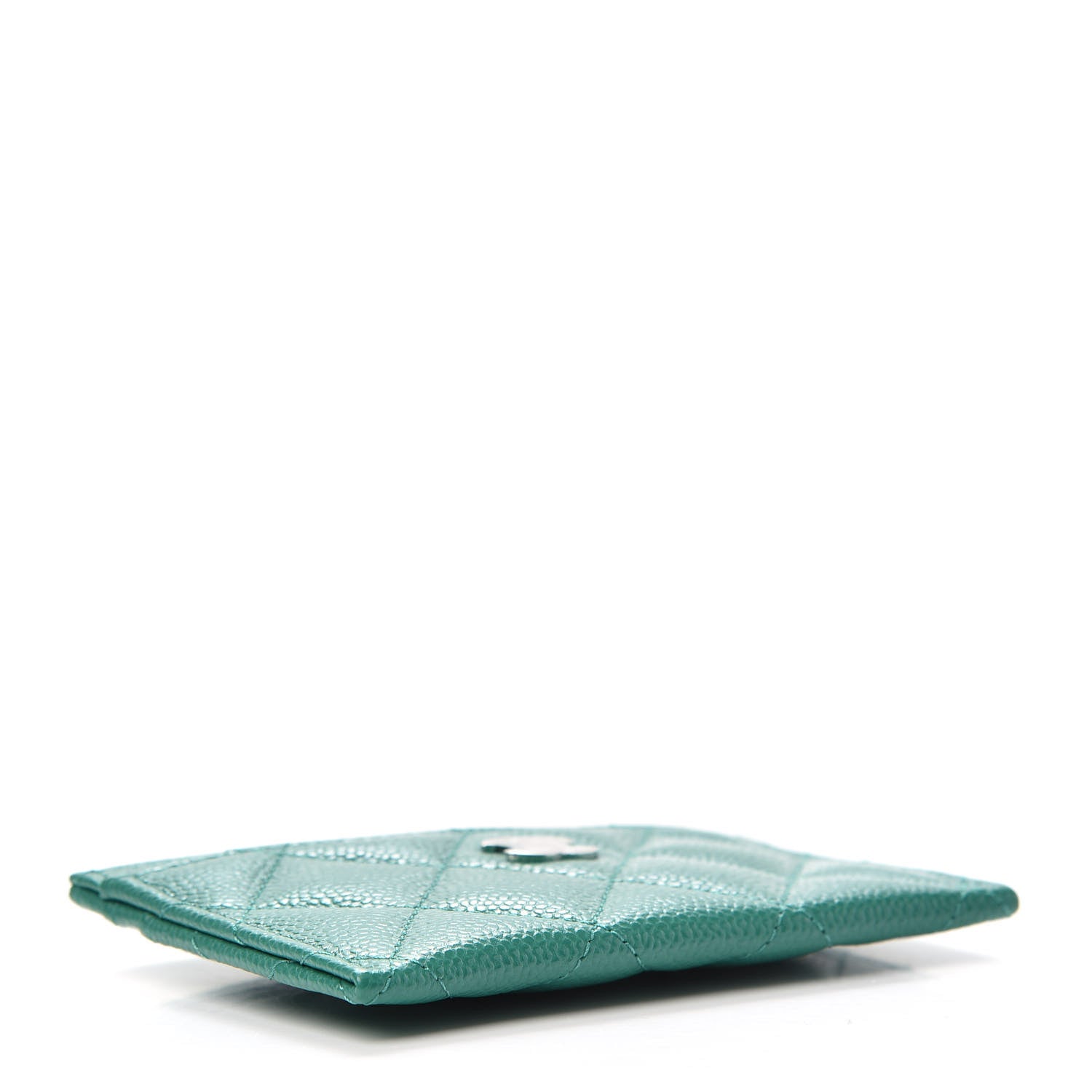 Chanel Caviar Quilted Card Holder Green 4 of 8