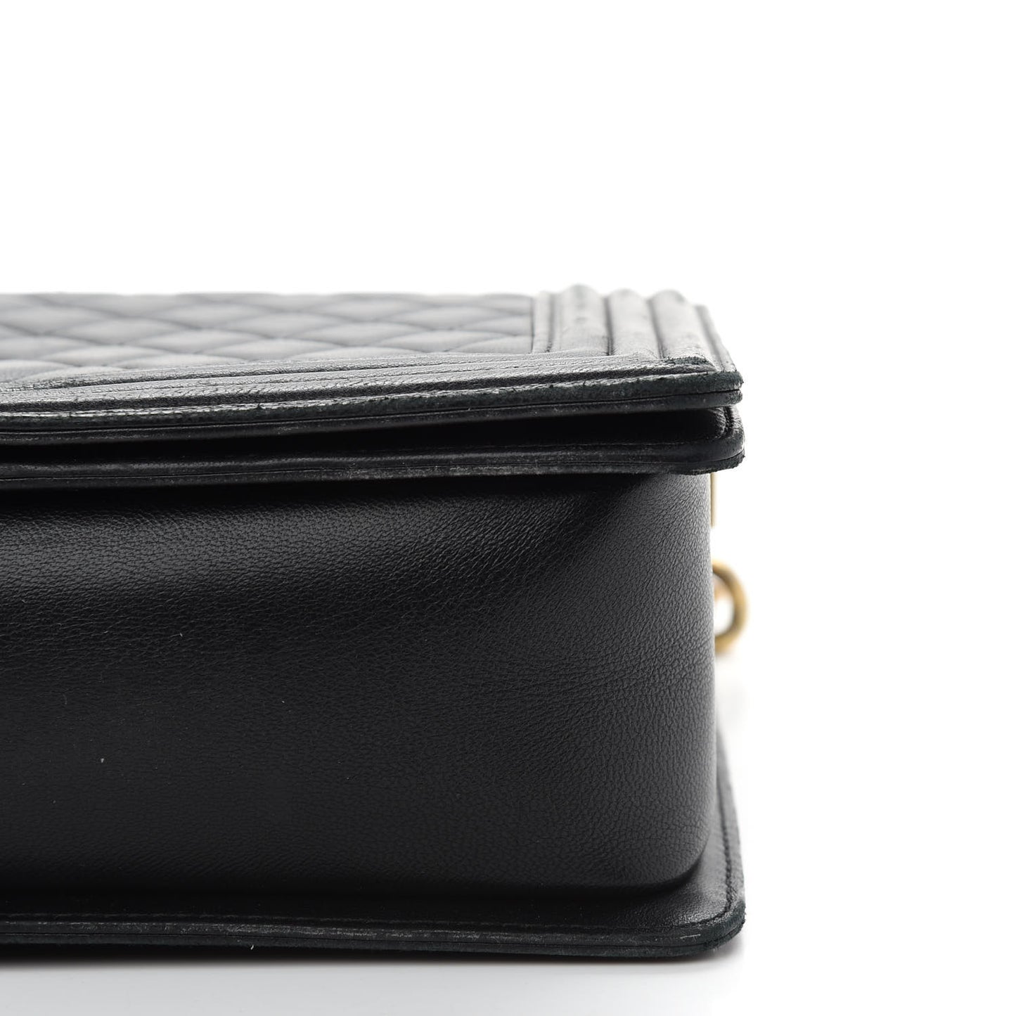 Lambskin Quilted New Medium Boy Flap Black