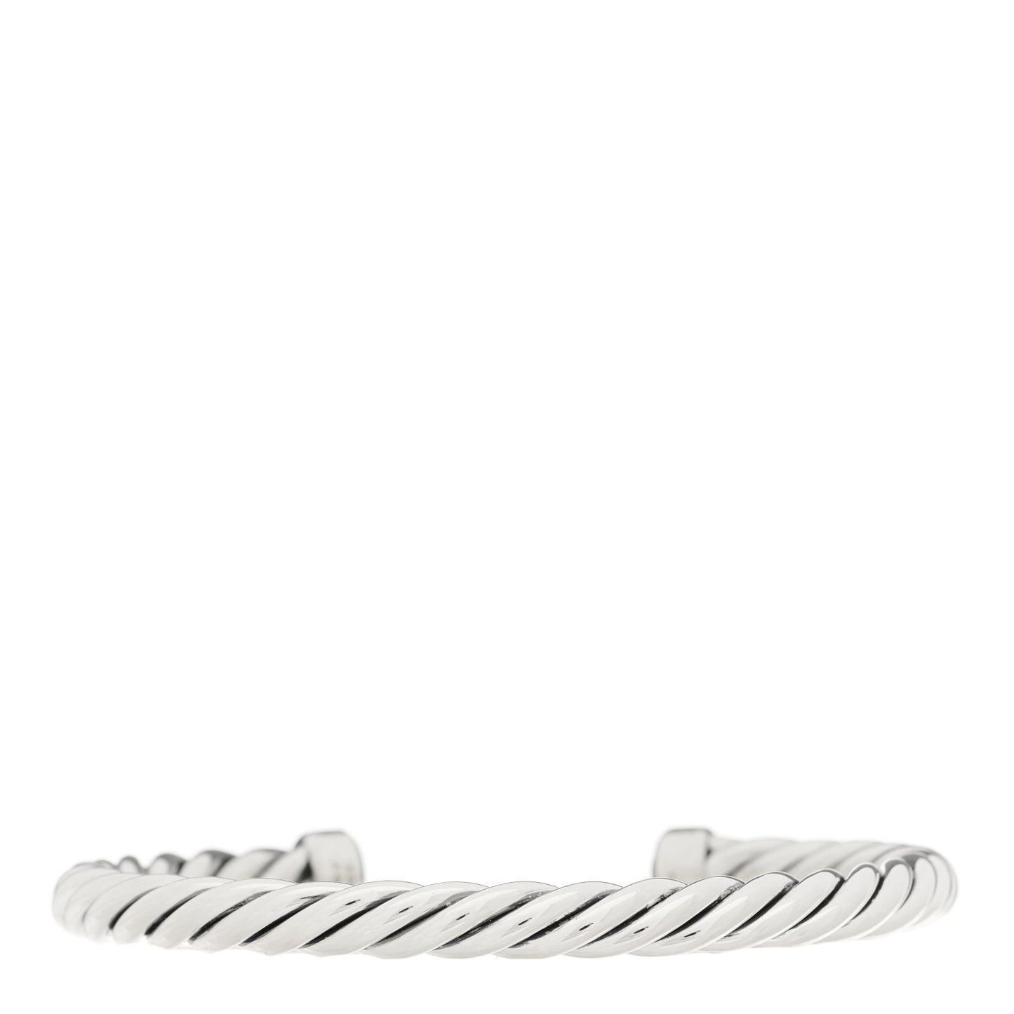Sterling Silver Black Onyx 6mm Cable Classic Cuff Bracelet