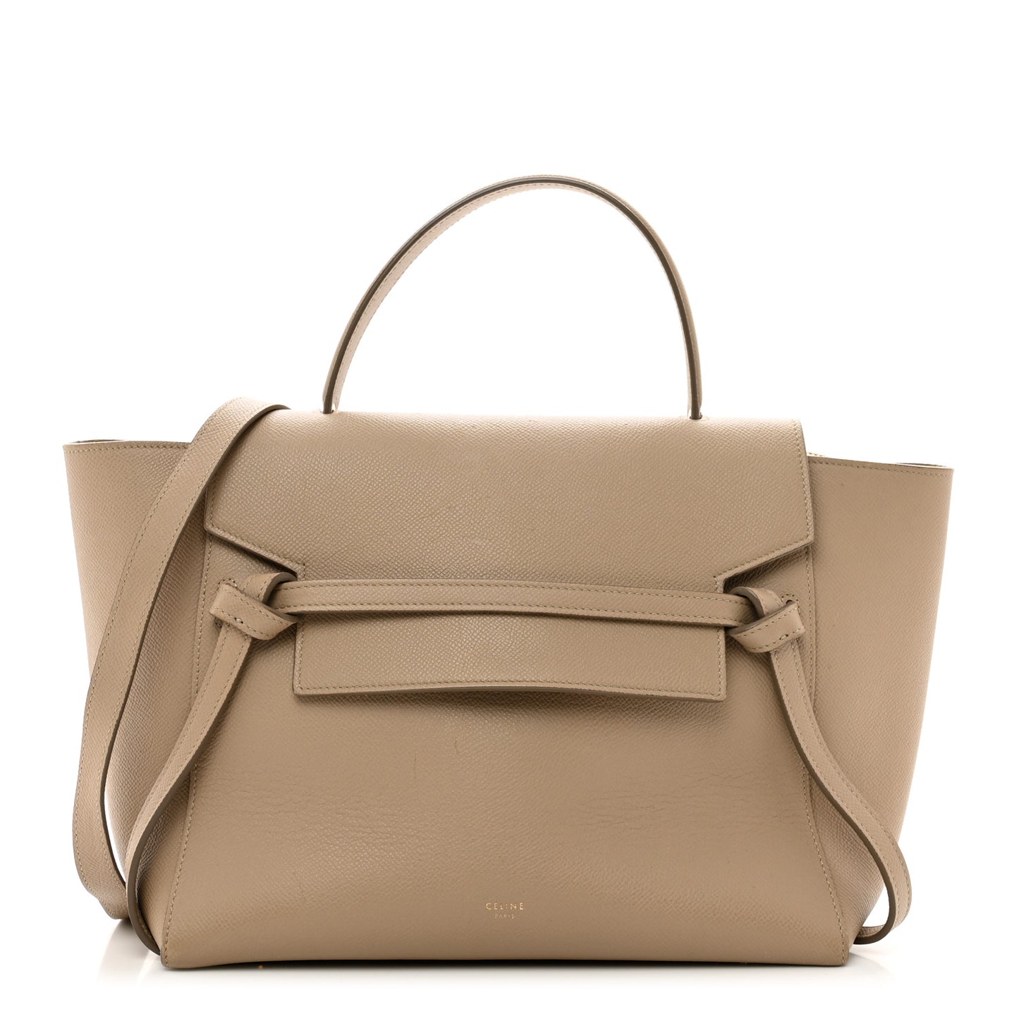 Grained Calfskin Mini Belt Bag Light Taupe