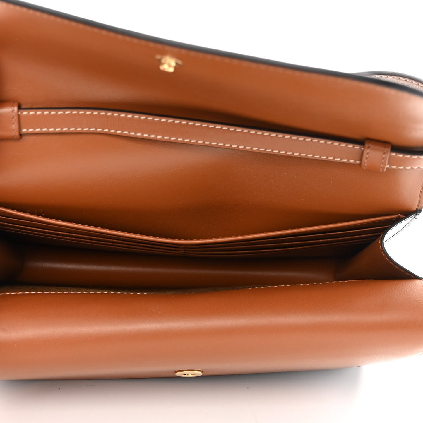 Triomphe Canvas Lambskin Wallet On Strap Tan