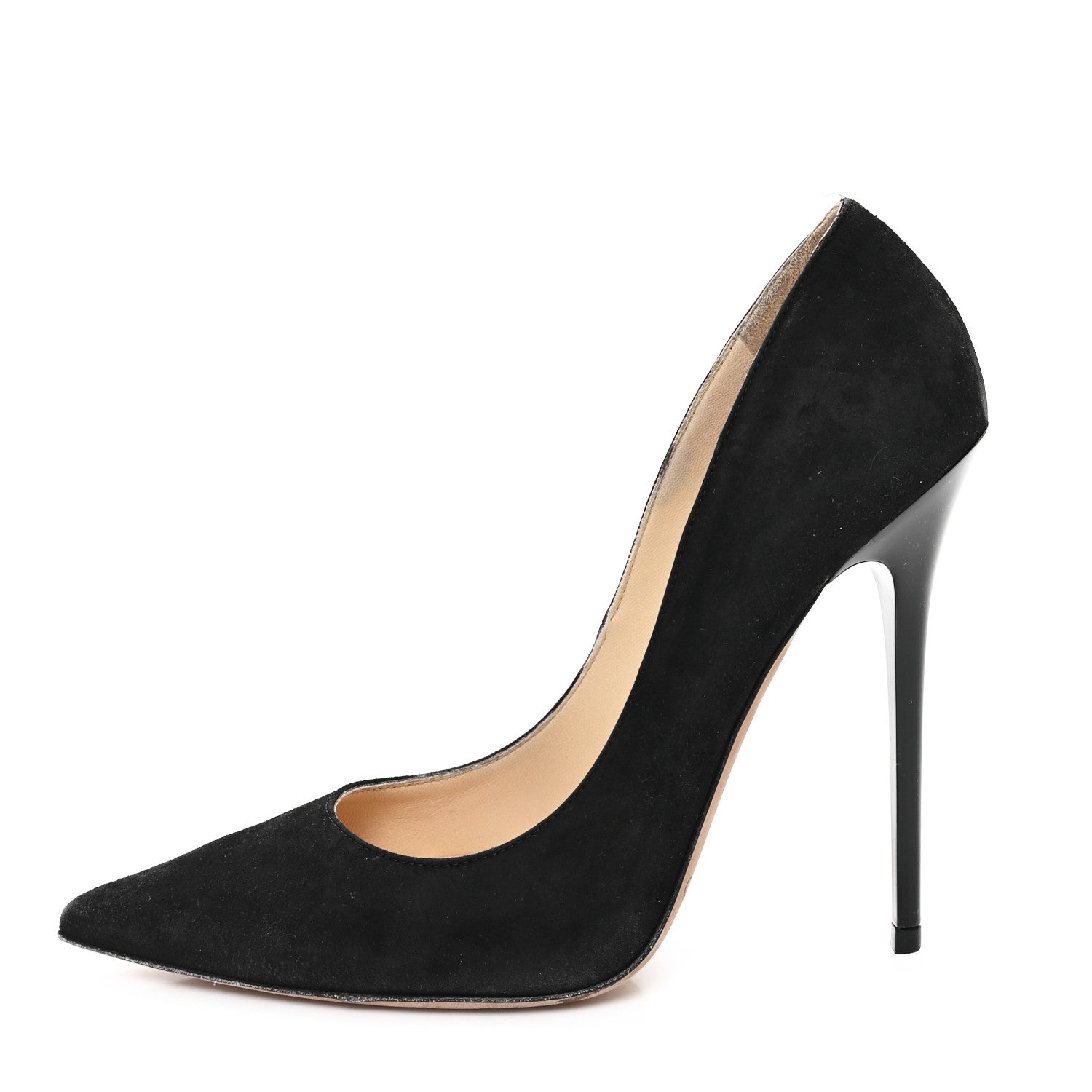 Jimmy Choo Suede Anouk 120 Pumps 37 Black 1707366 – FASHIONPHILE