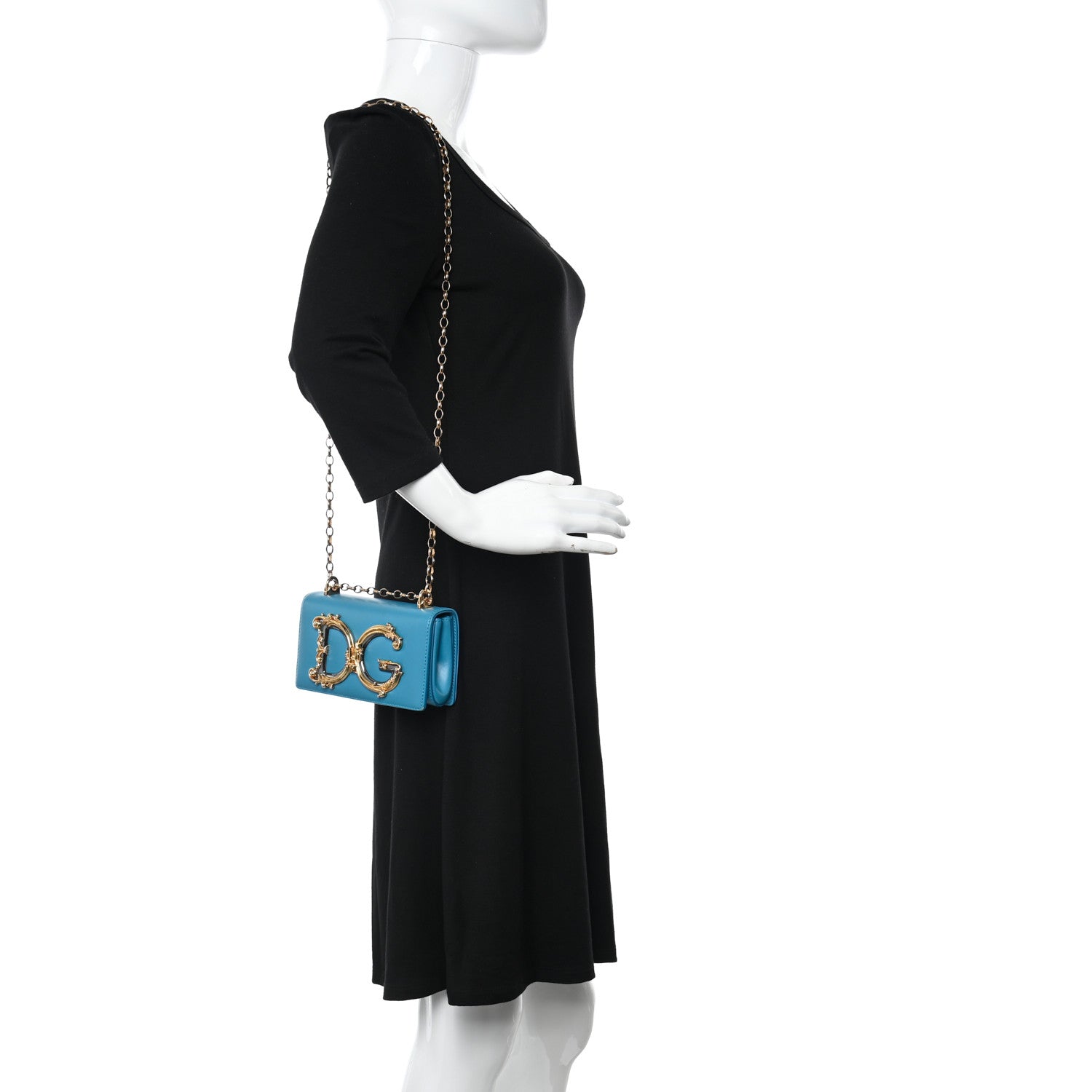 Dolce & Gabbana Nappa DG Girls Phone Shoulder Bag Celeste Mare 2 of 11