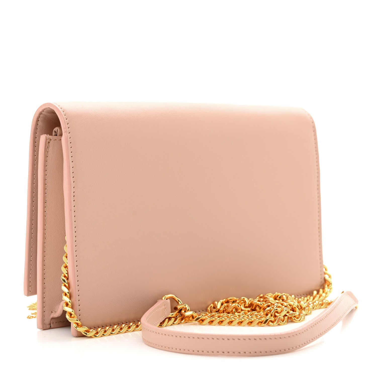 Saint Laurent Grain De Poudre Classic Monogram Kate Tassel Chain Wallet Pale Blush 3 of 12