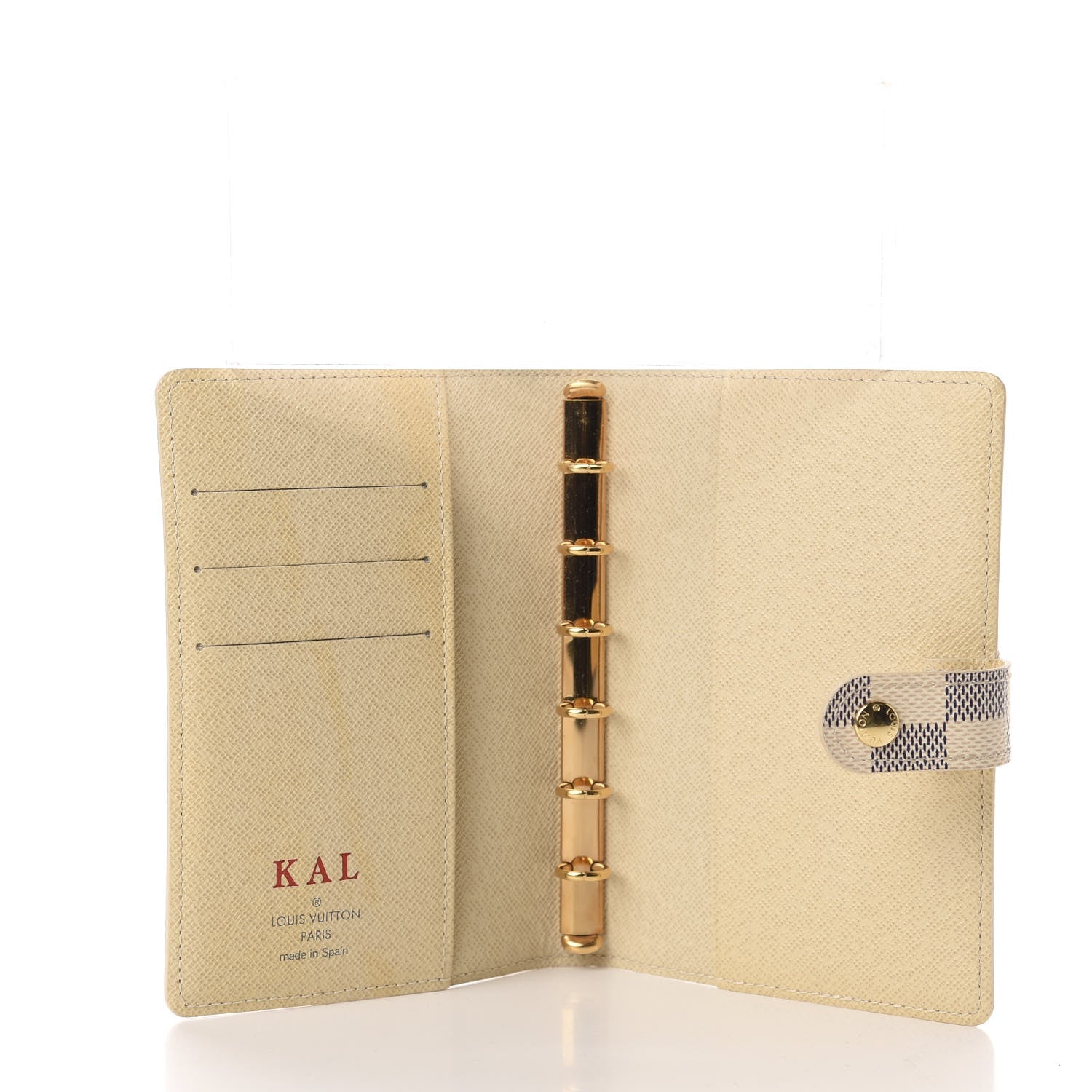 Louis Vuitton Damier Azur Small Ring Agenda Cover 5 of 9